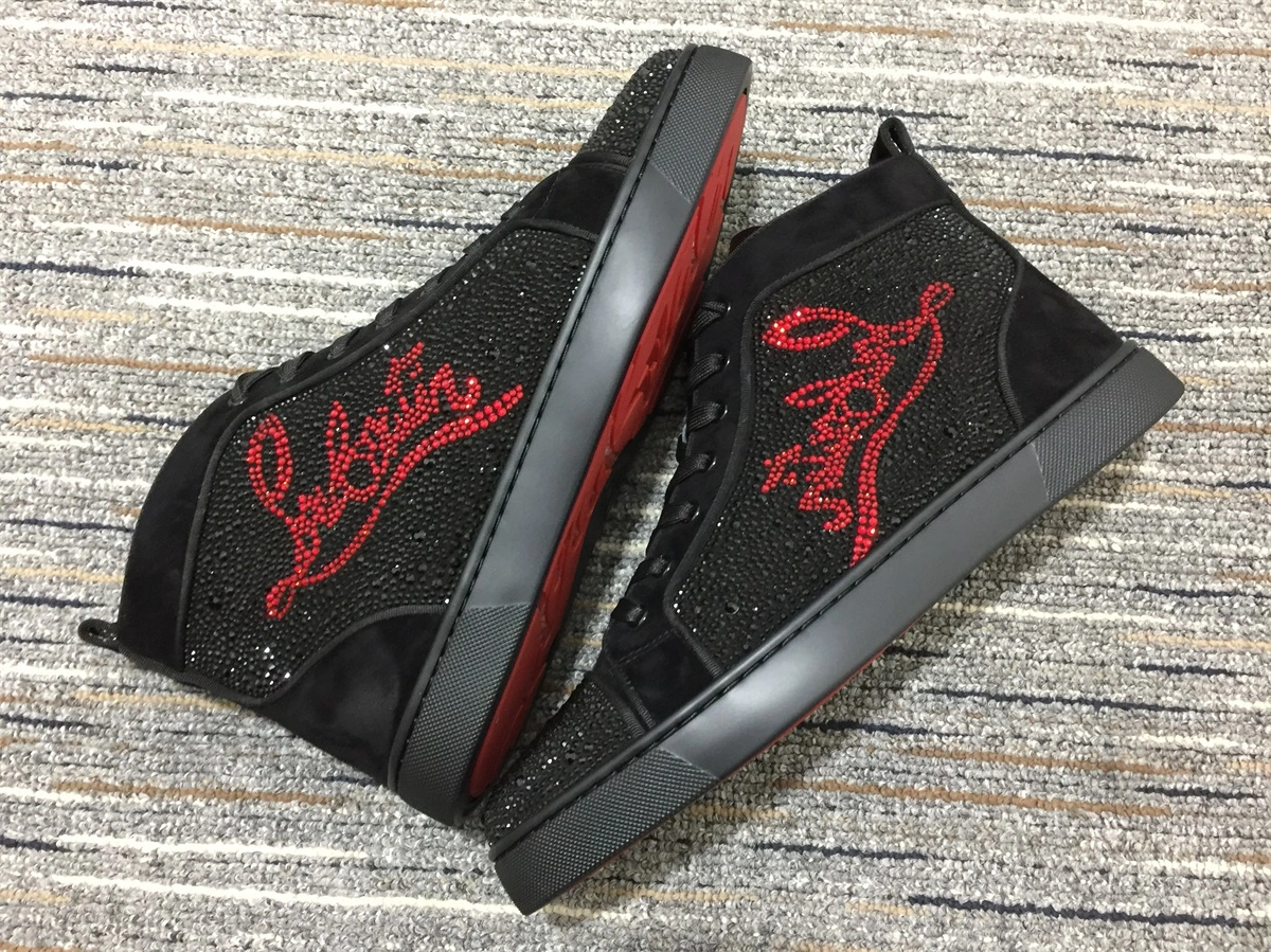 Original Men C*hristian L*ouboutin Louis Rhinestone Top Sneaker 5177