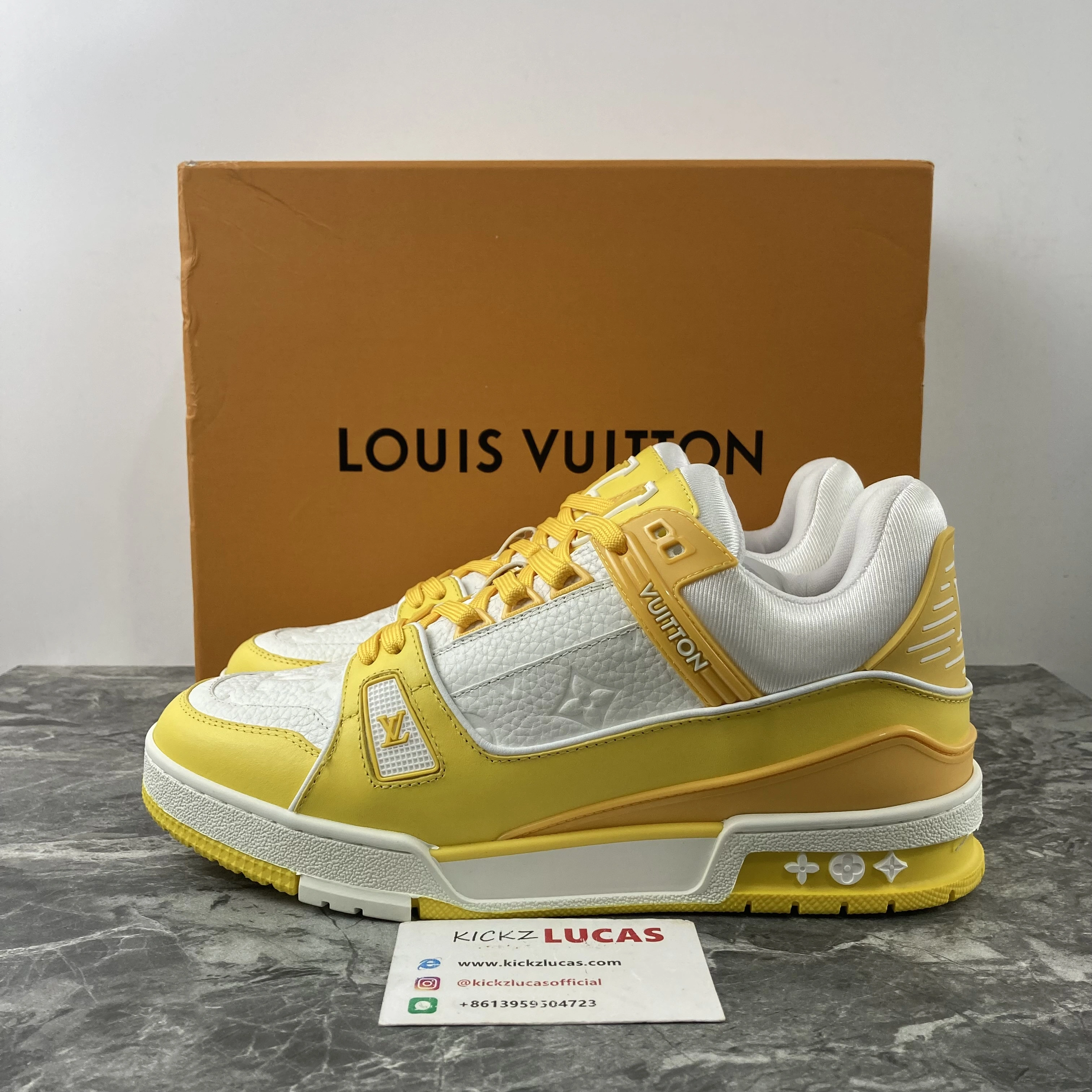 Resilient Men L*ouis V*uitton Top Sneaker Trainer Blue White 221022- 4133