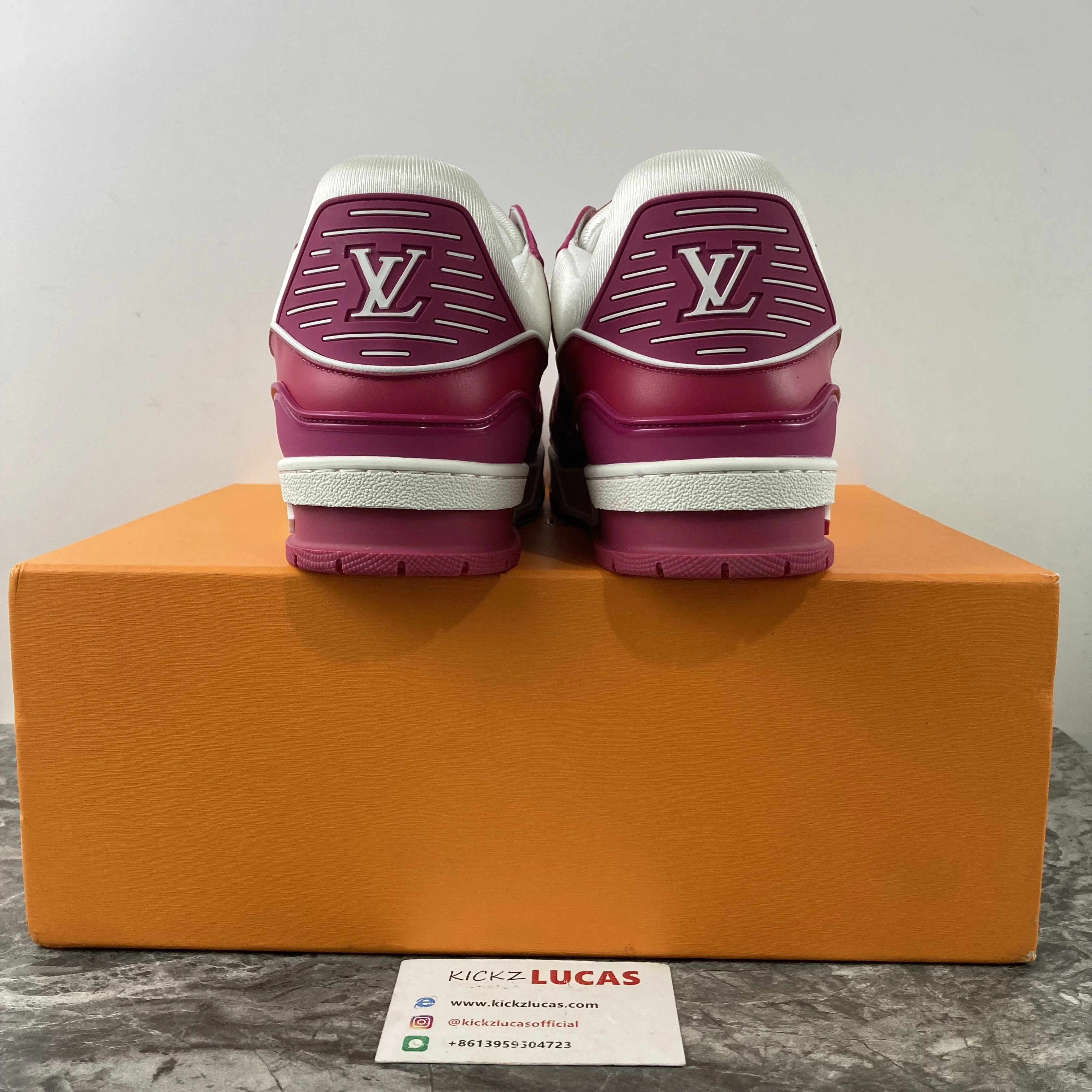 Men L*ouis V*uitton Top Sneaker Trainer Blue White TravelReady 4134