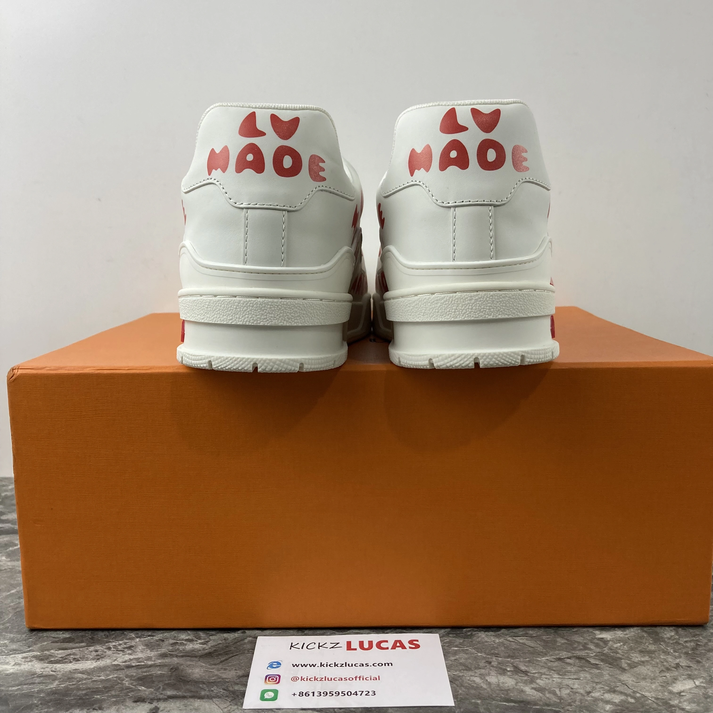 Thermal Men L*ouis V*uitton Top Sneaker Trainer Blue White 221023- 4132