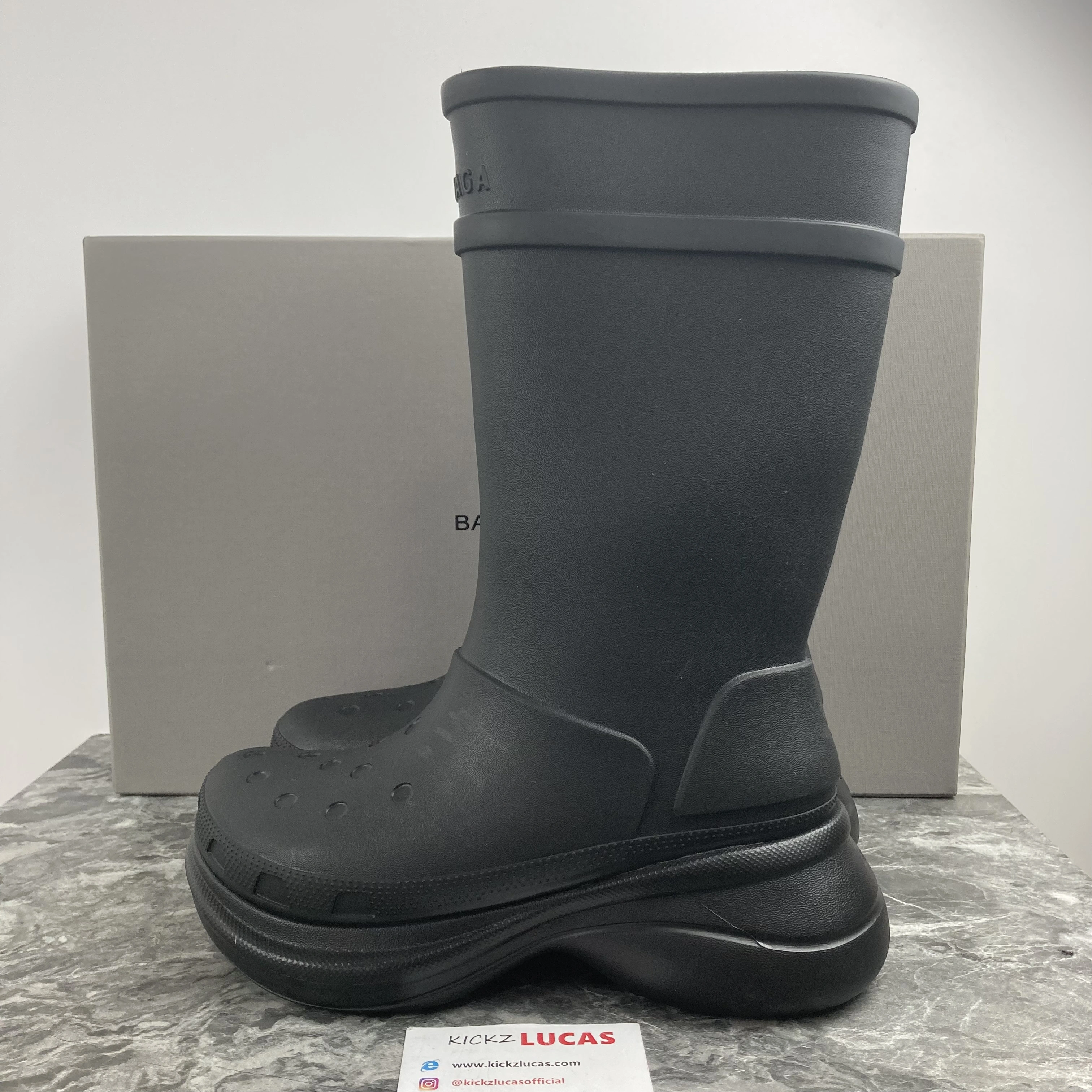 Stretchable Men Women B*alenciaga Boots black CL 4474