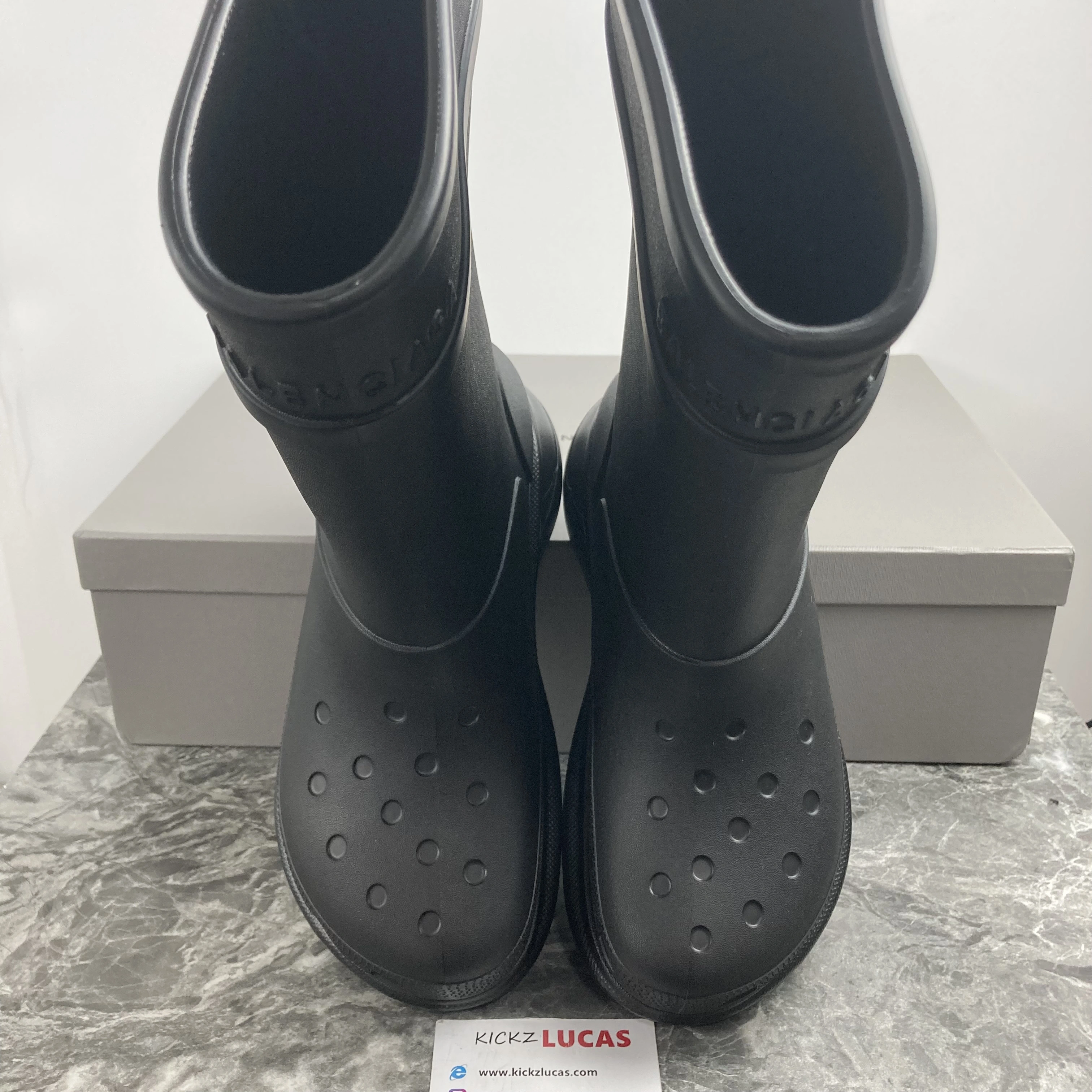 Stretchable Men Women B*alenciaga Boots black CL 4474