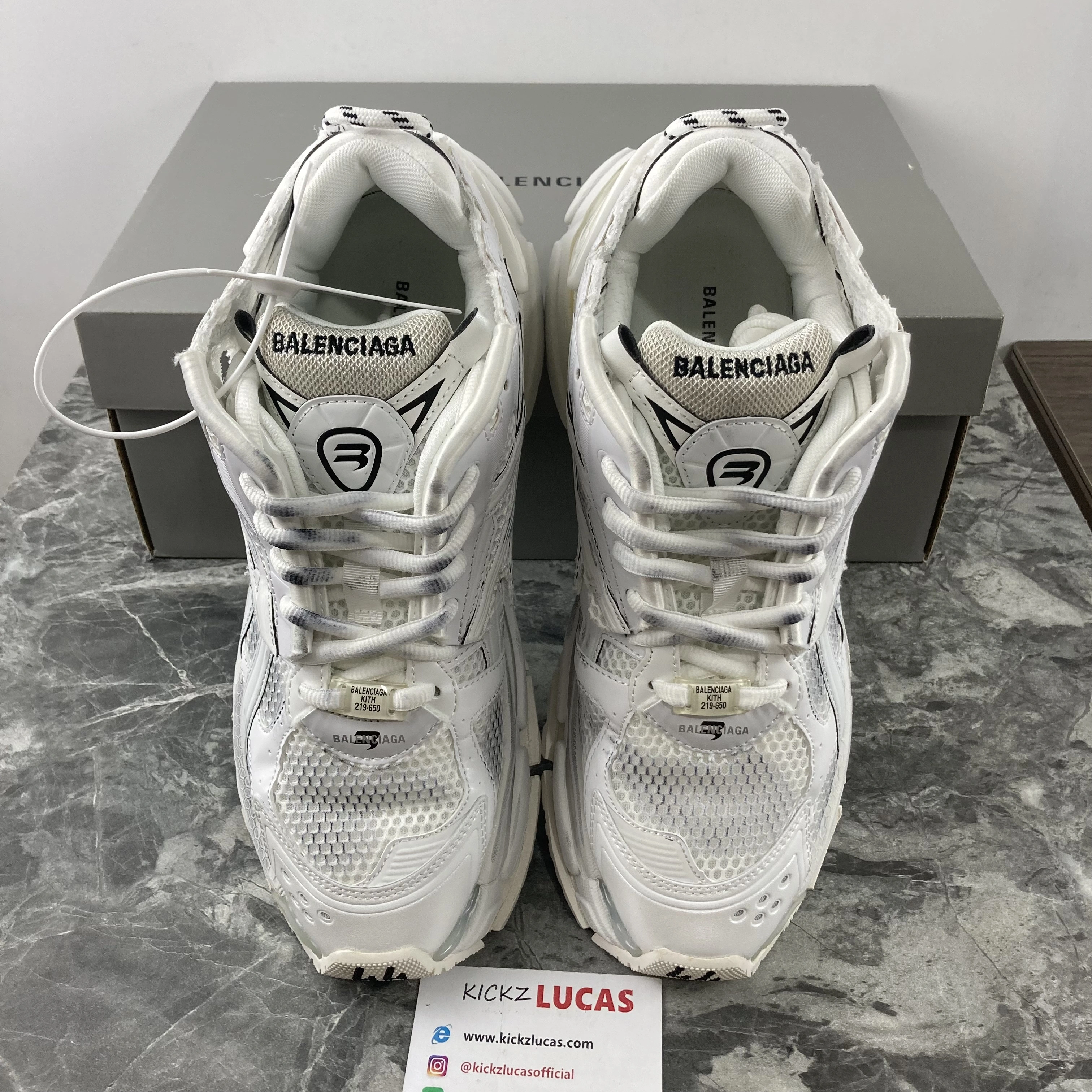 Men Women B*alenciaga Runner White MK221021- Seasonal 4572