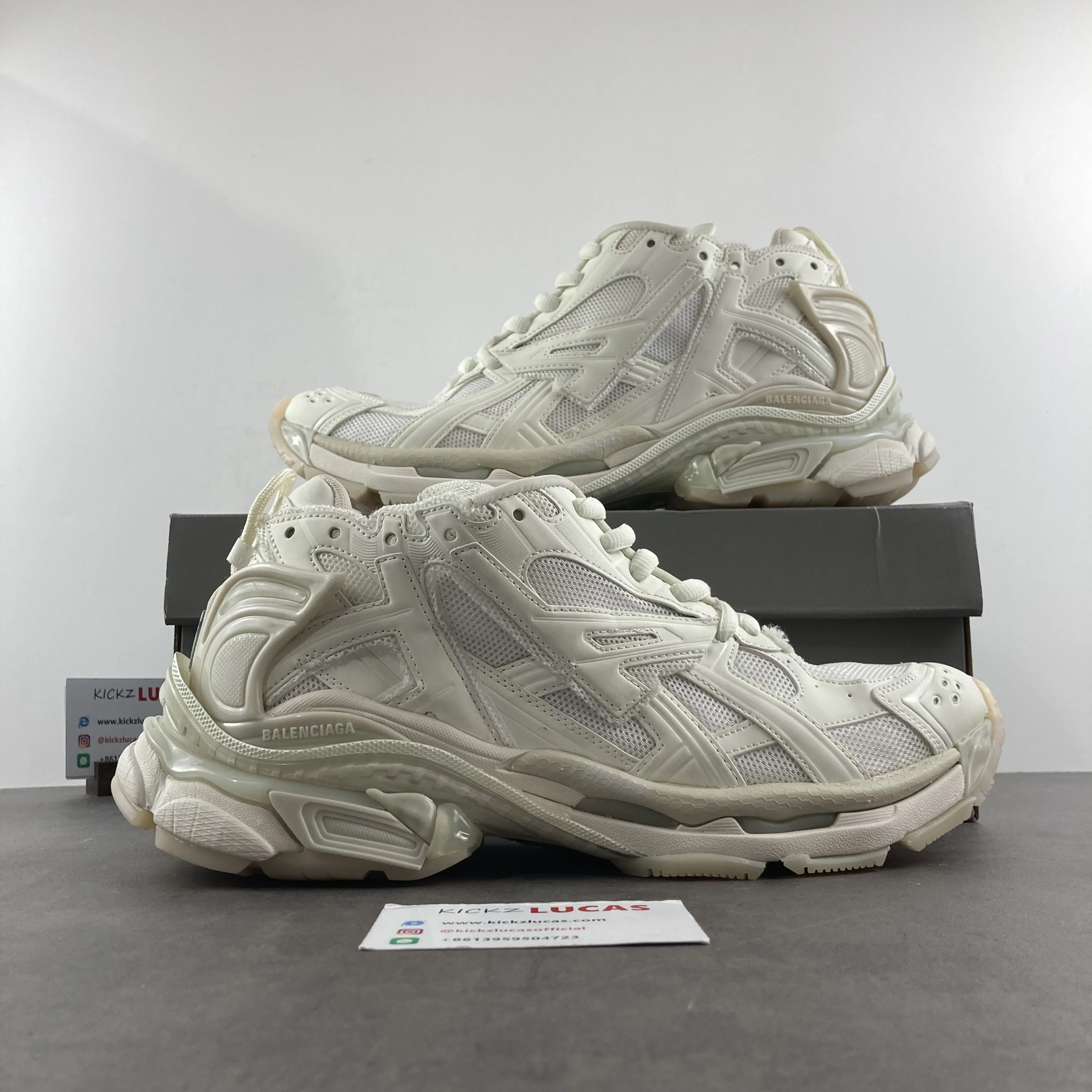 Vibrant Men Women B*alenciaga Runner White MK221111- 4561