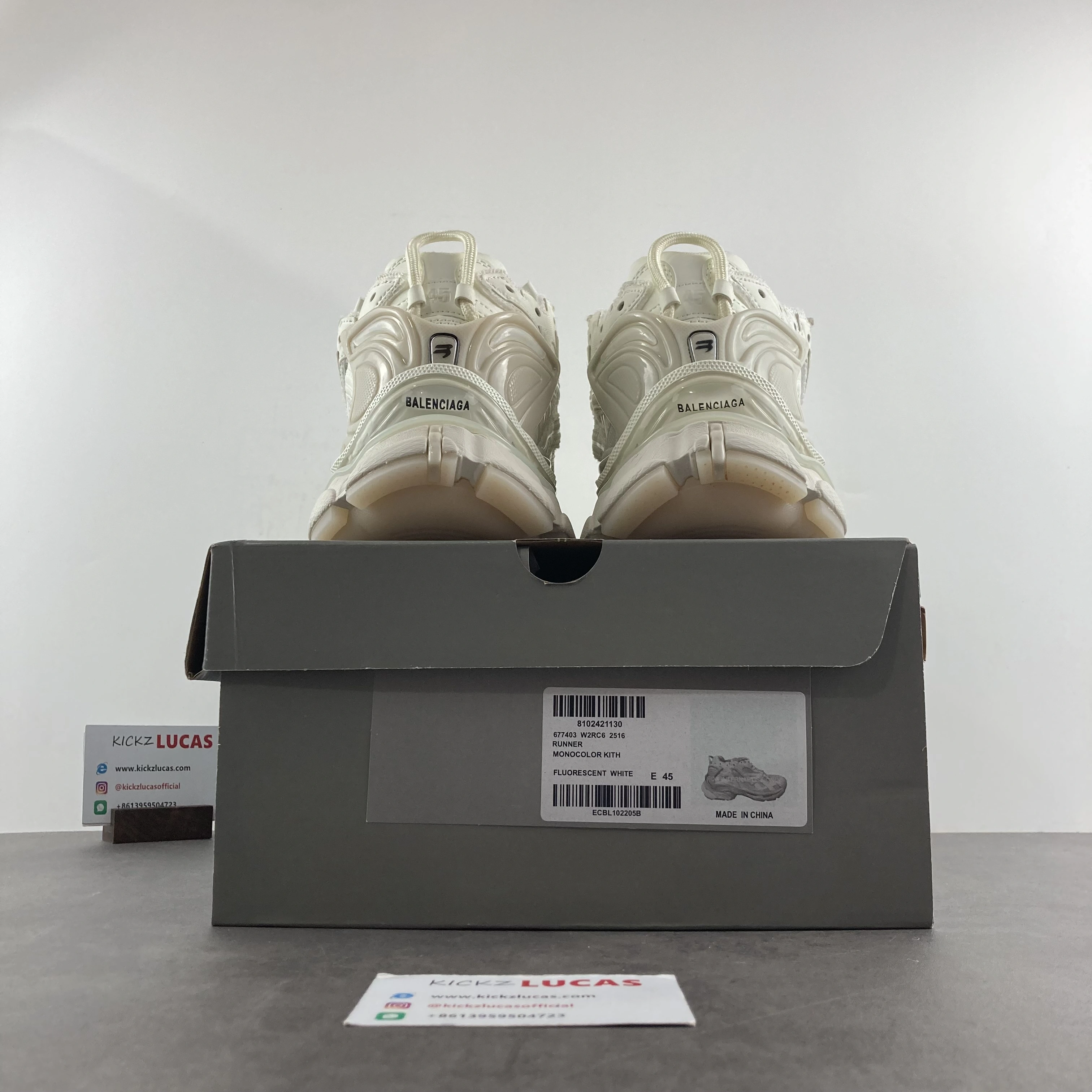 Vibrant Men Women B*alenciaga Runner White MK221111- 4561