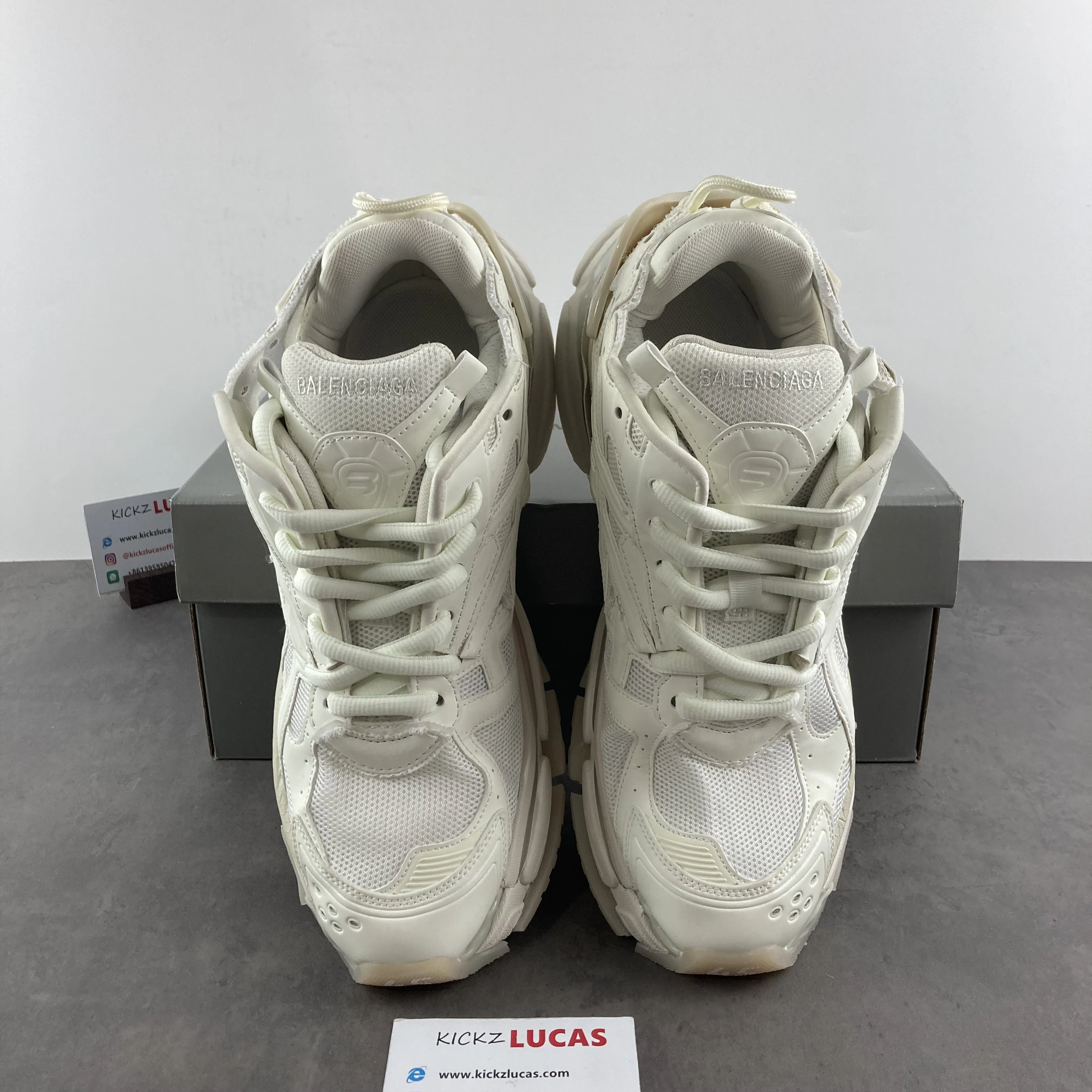 Vibrant Men Women B*alenciaga Runner White MK221111- 4561