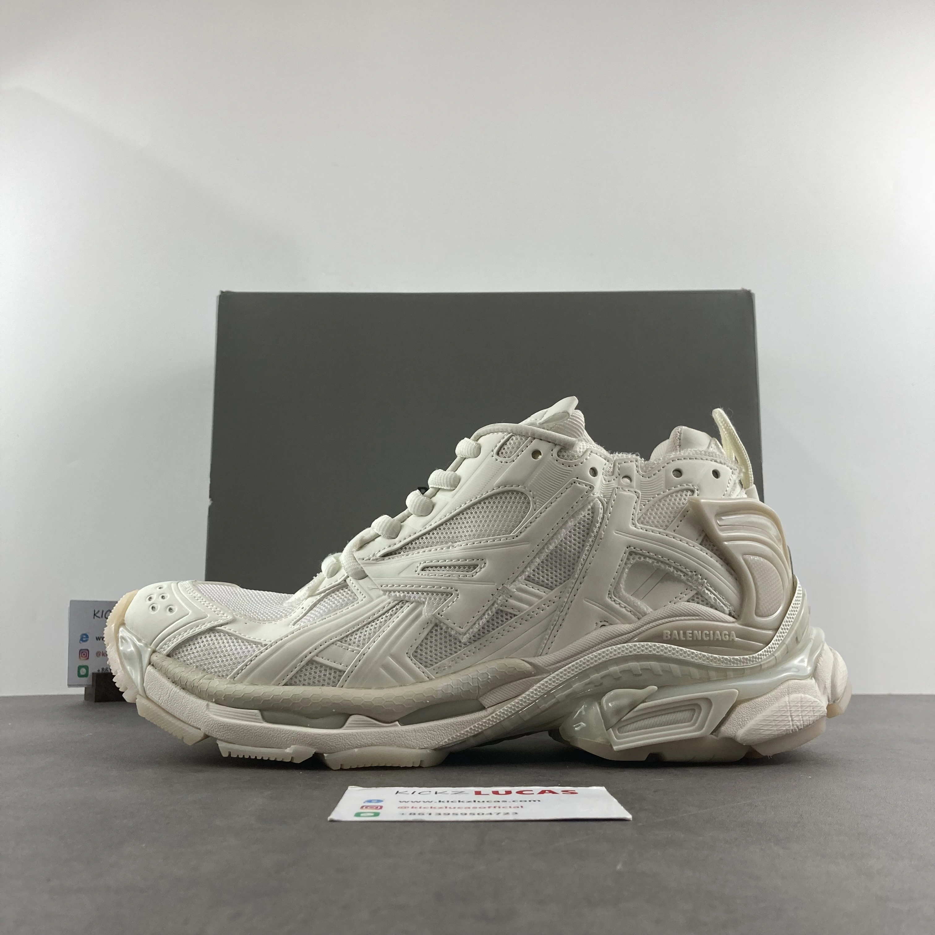 Vibrant Men Women B*alenciaga Runner White MK221111- 4561