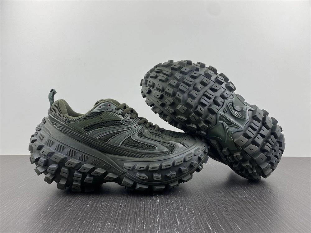 Fashionable Men Women B*alenciaga Top Sneaker Defender Green 4568
