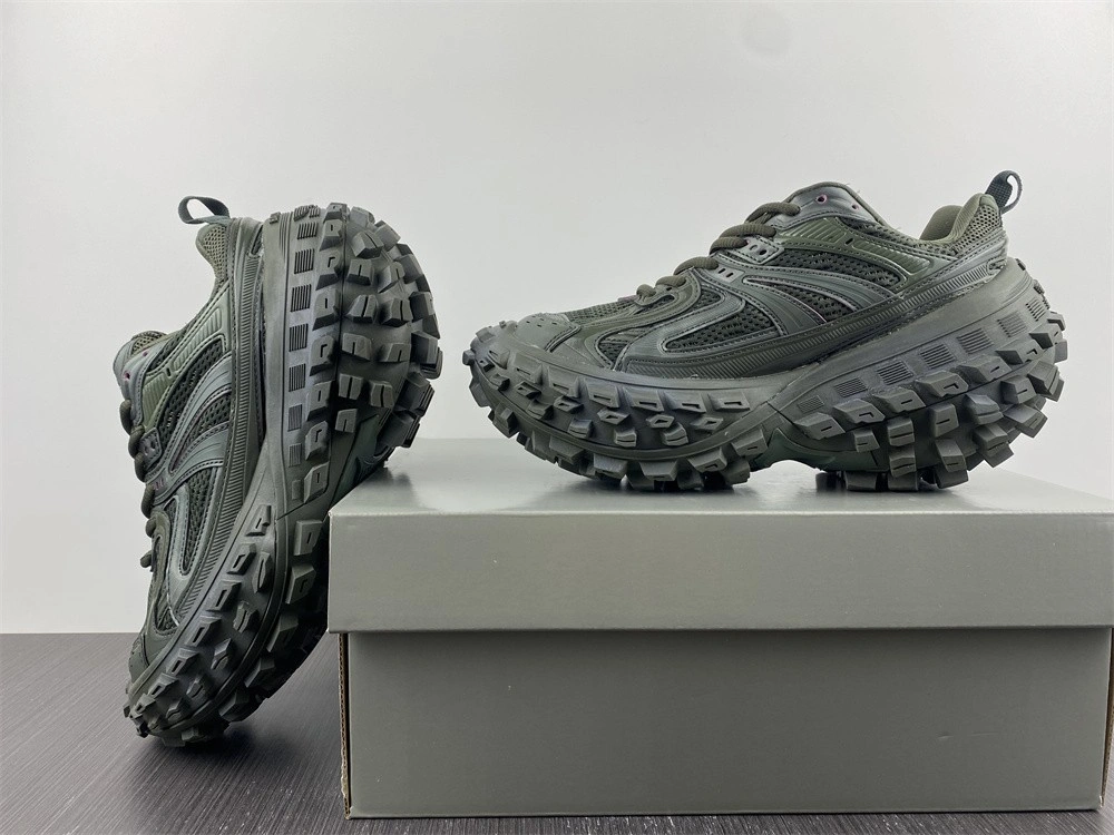Fashionable Men Women B*alenciaga Top Sneaker Defender Green 4568