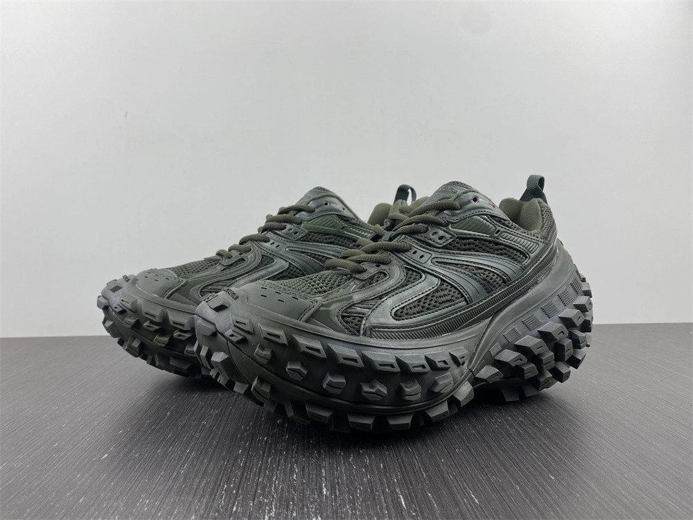 Fashionable Men Women B*alenciaga Top Sneaker Defender Green 4568