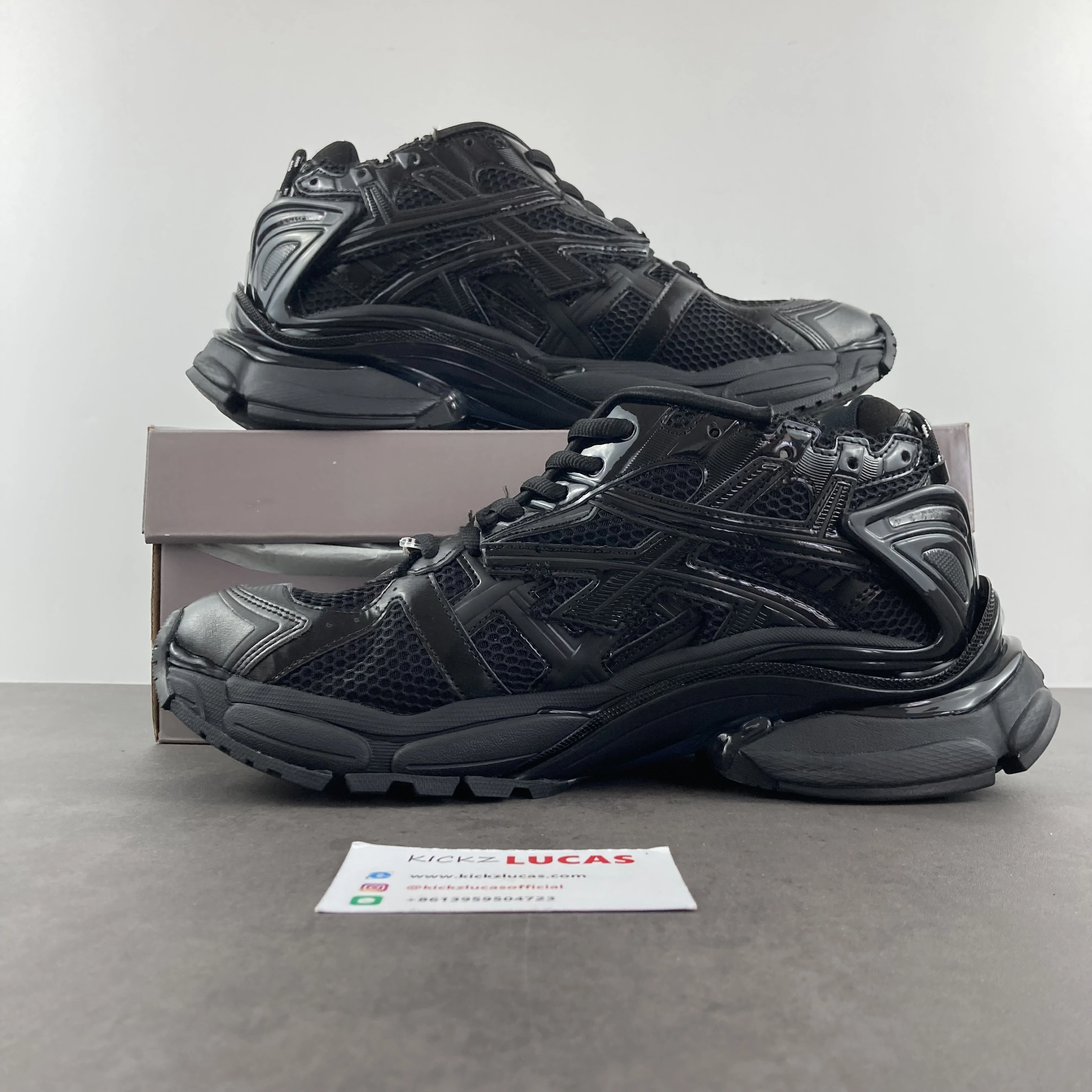Men Women B*lenciaga Runner Black MK220927- NewStyle 4578