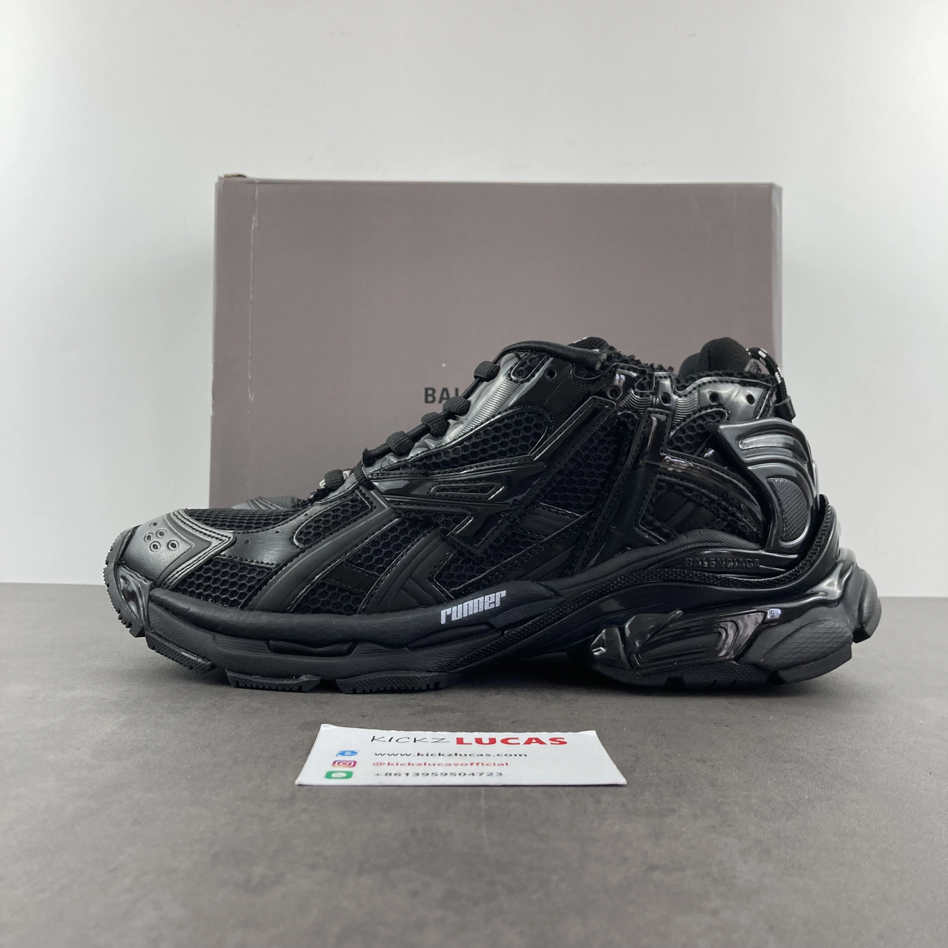 Men Women B*lenciaga Runner Black MK220927- NewStyle 4578