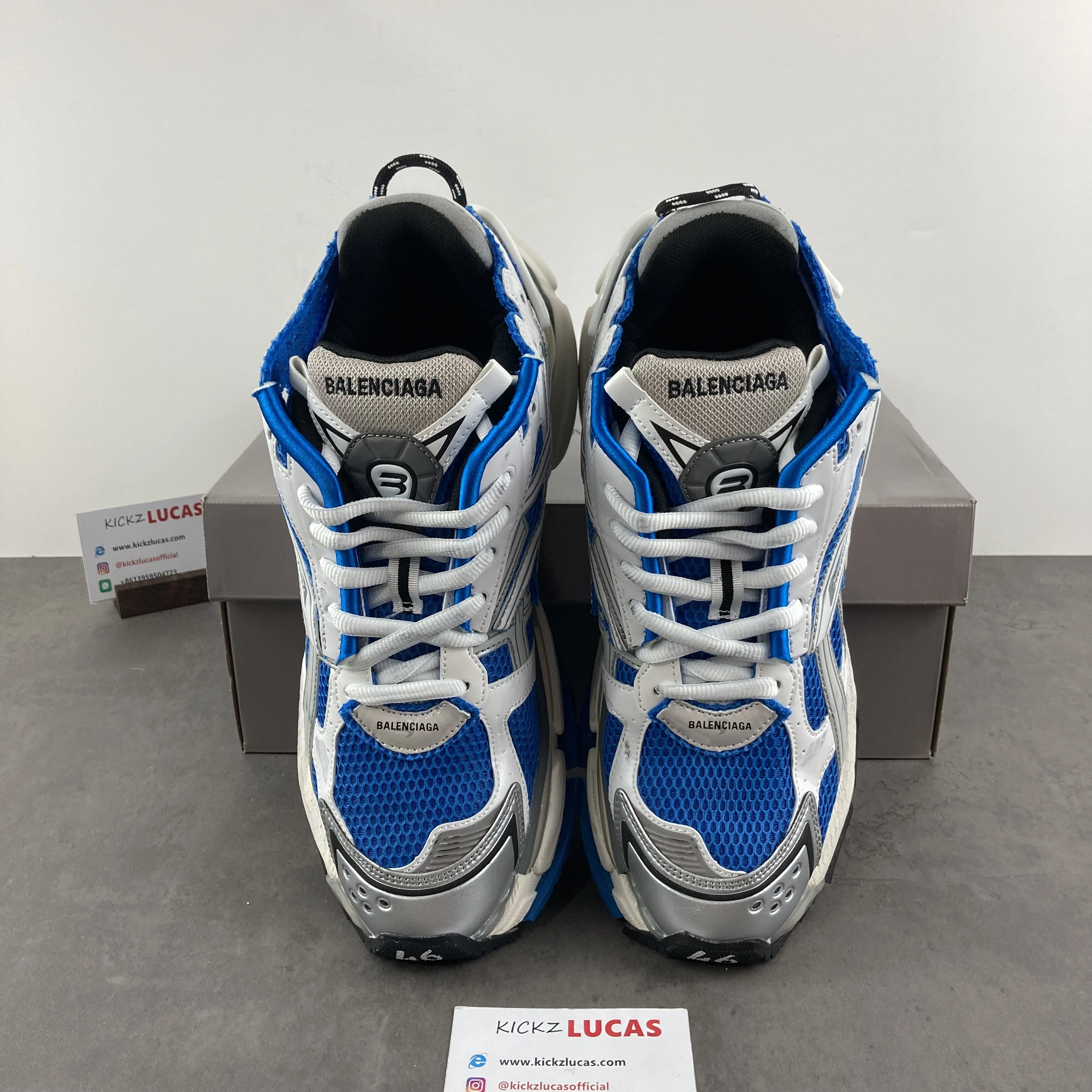 UrbanChic Men Women B*lenciaga Runner Blue Grey MK220927- 4581