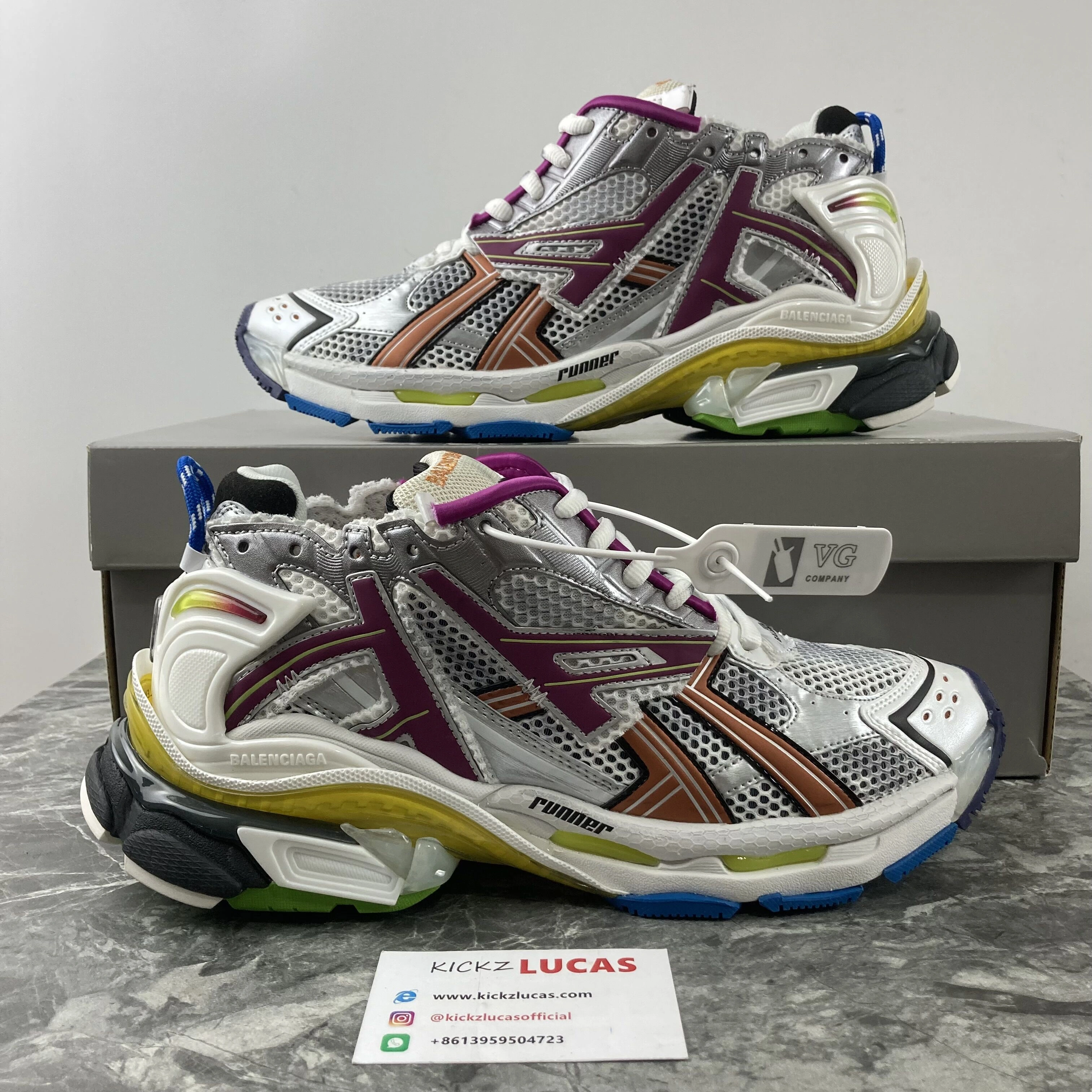 Tailored Men Women B*lenciaga Runner Multicolor 677403W3RB 4583