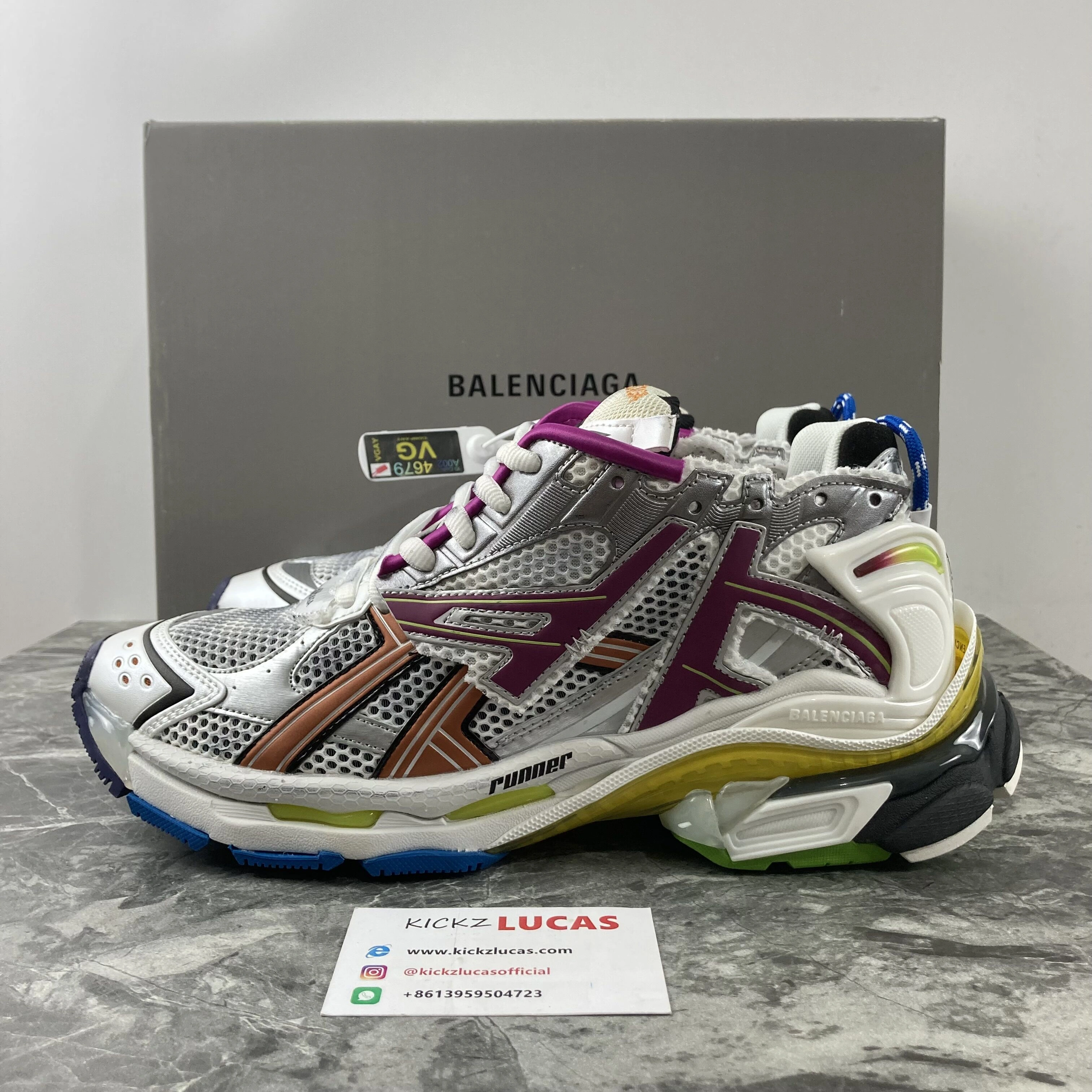 Tailored Men Women B*lenciaga Runner Multicolor 677403W3RB 4583