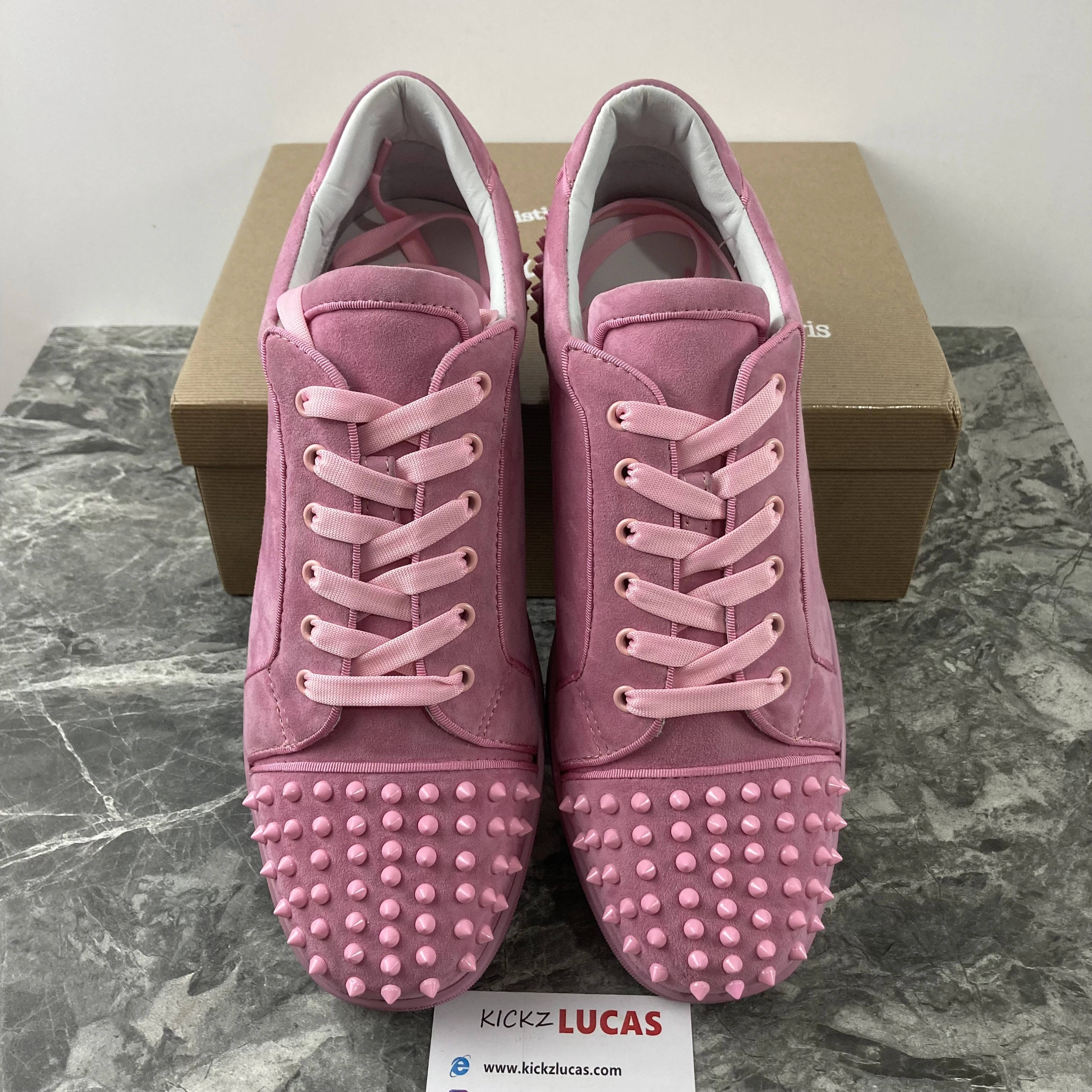Elegant Men Women C*hristian L*ouboutin Low Top Sneaker Pink 5088
