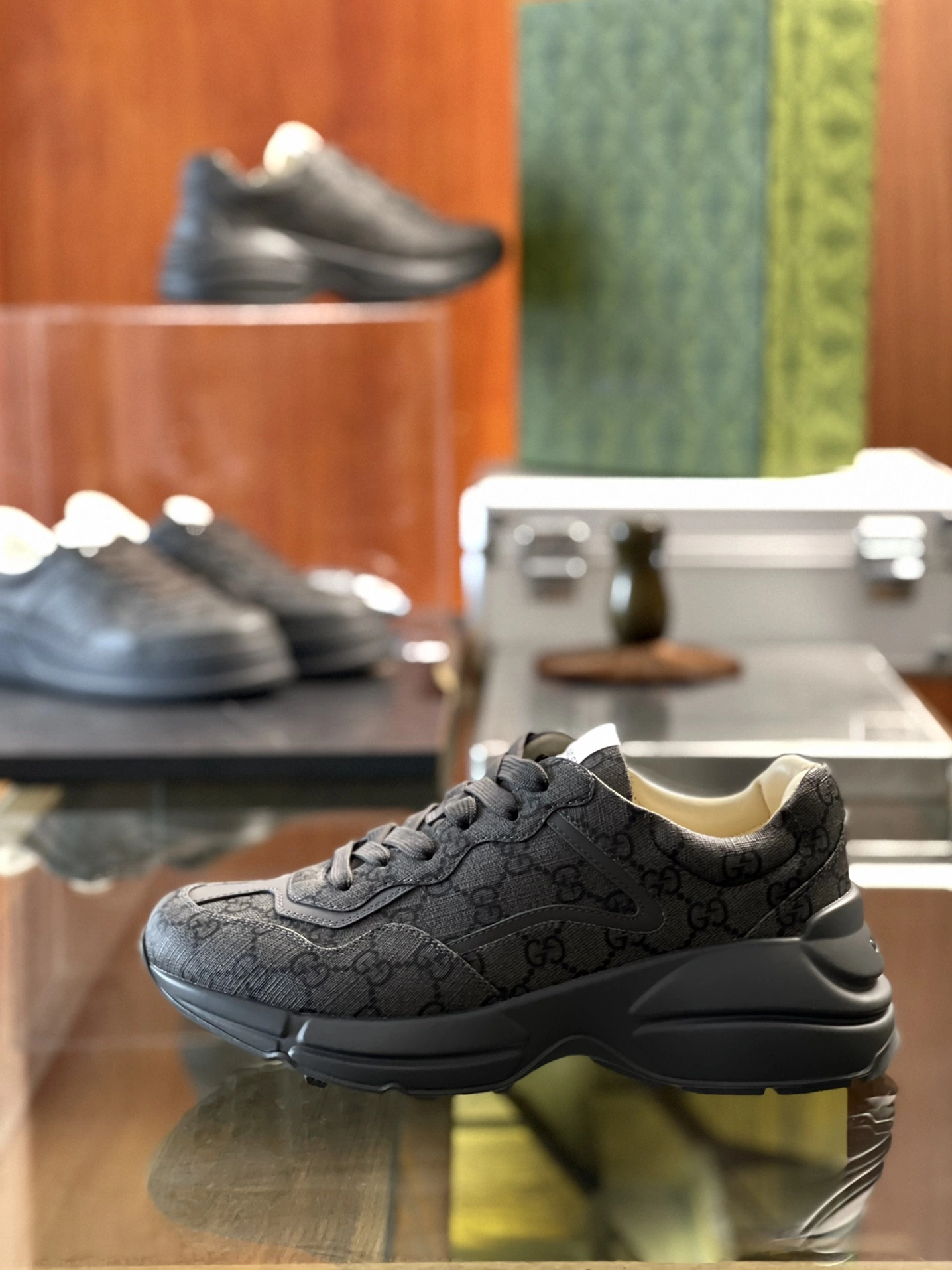 Stylish Men Women G*ucci Rhyton Top quality Sneaker RR230406- 3456