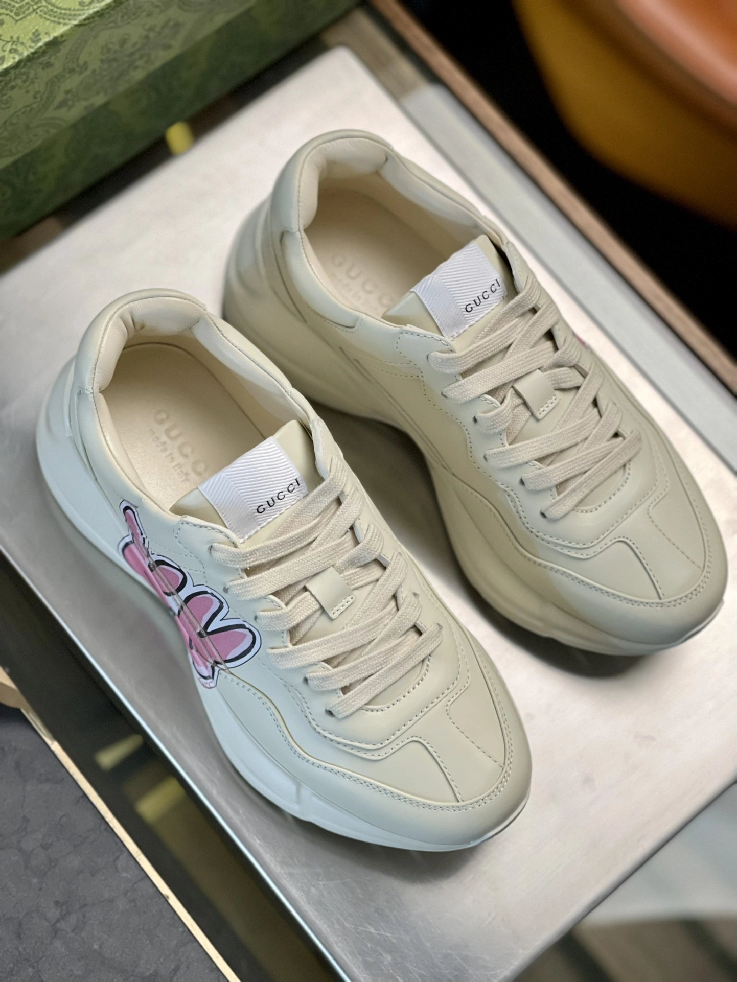 Breathable Men Women G*ucci Rhyton Top quality Sneaker RR230407- 3439