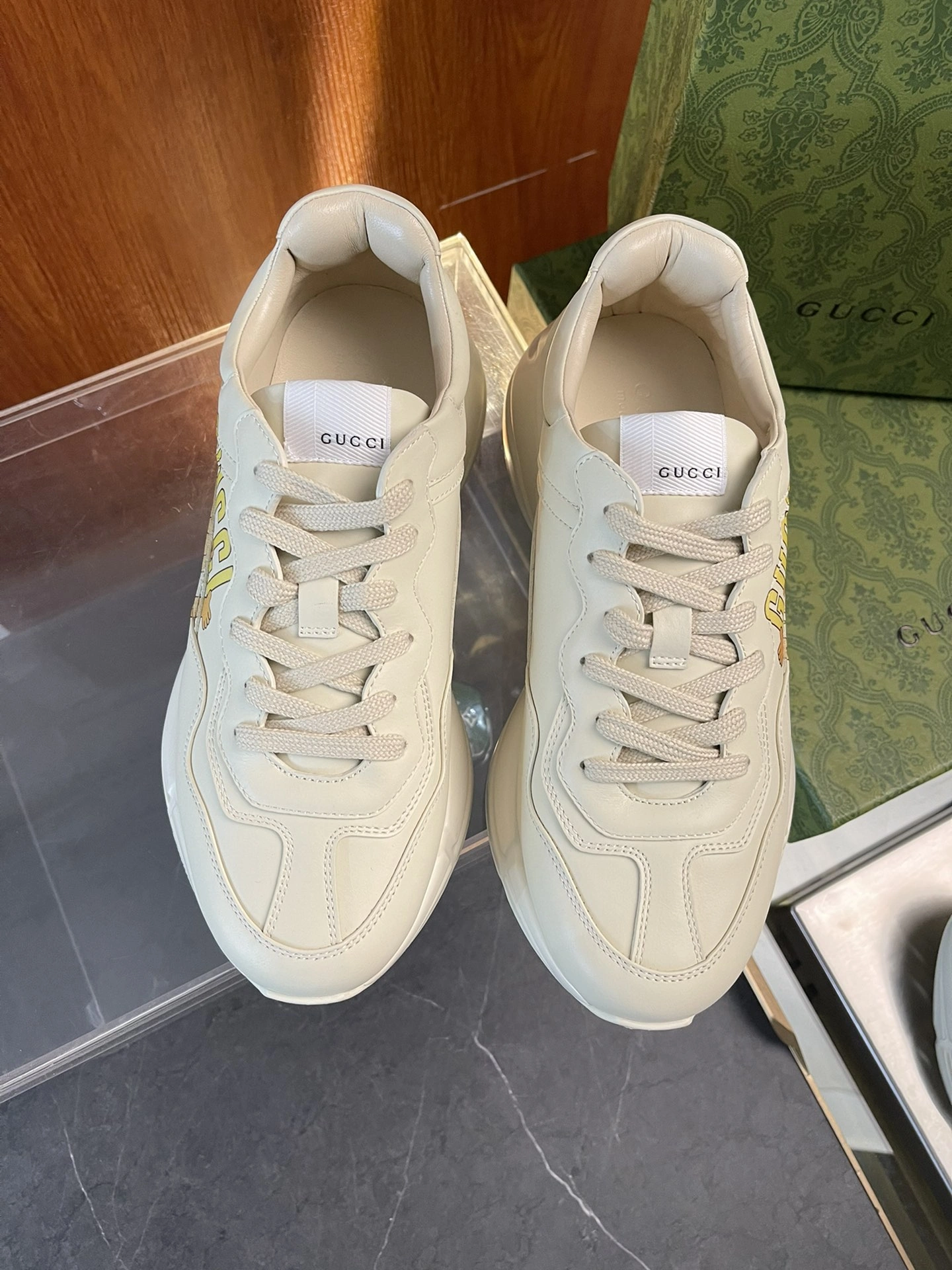 FreshLook Men Women G*ucci Rhyton Top quality Sneaker RR230407- 3438