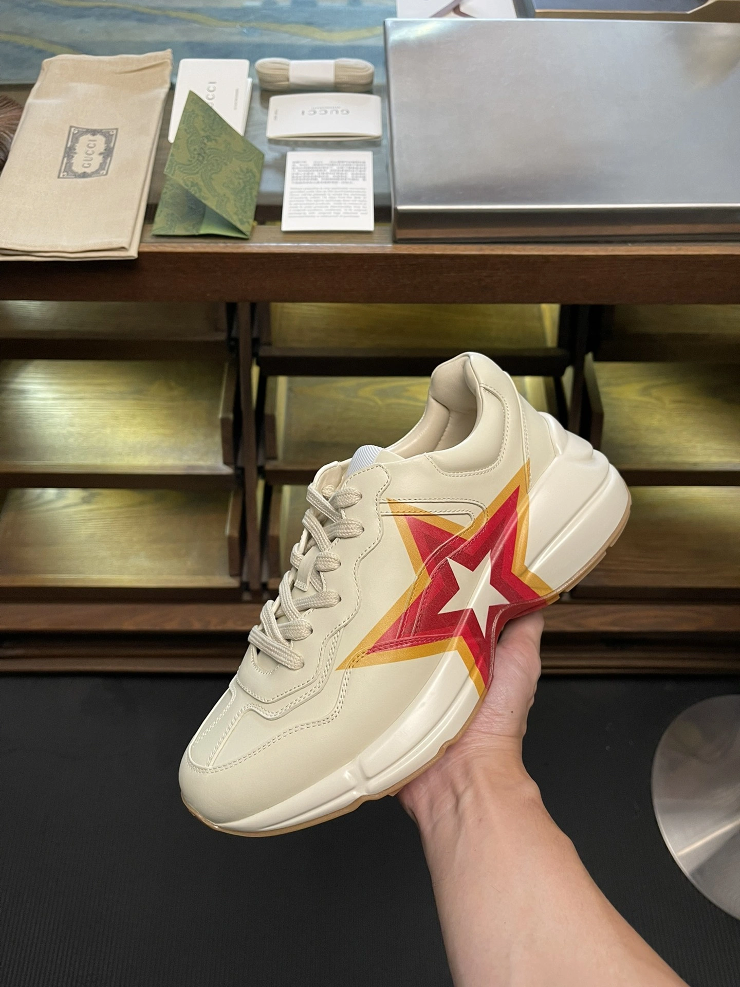 Men Women G*ucci Rhyton Top quality Sneaker RR230407- Versatile 3437