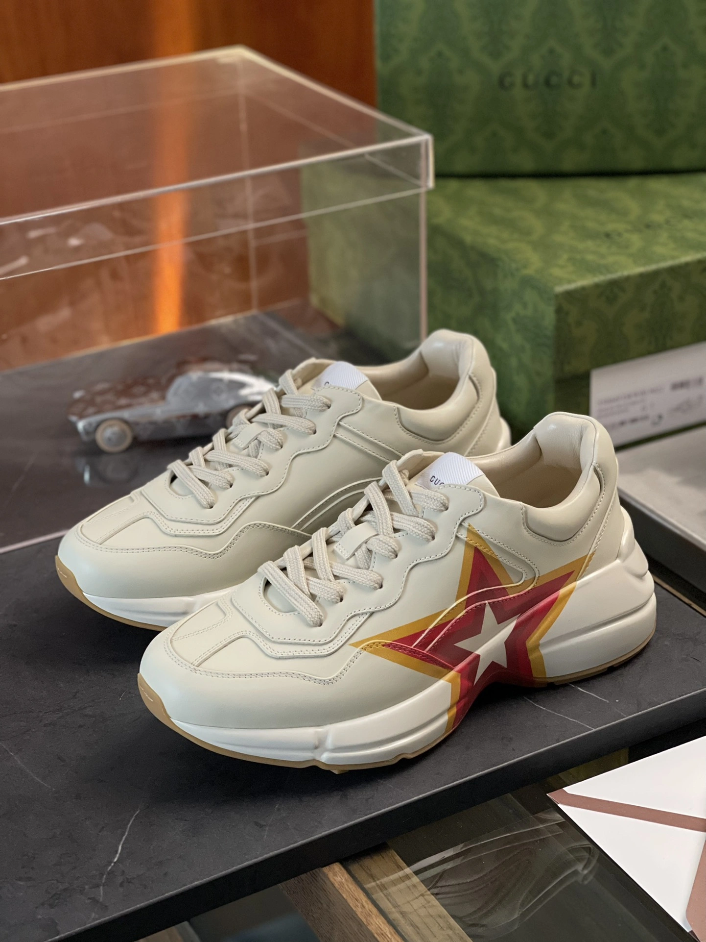 Men Women G*ucci Rhyton Top quality Sneaker RR230407- Versatile 3437