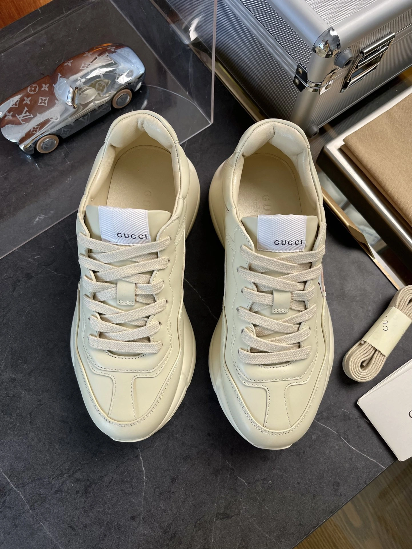 Neat Men Women G*ucci Rhyton Top quality Sneaker RR230407- 3447