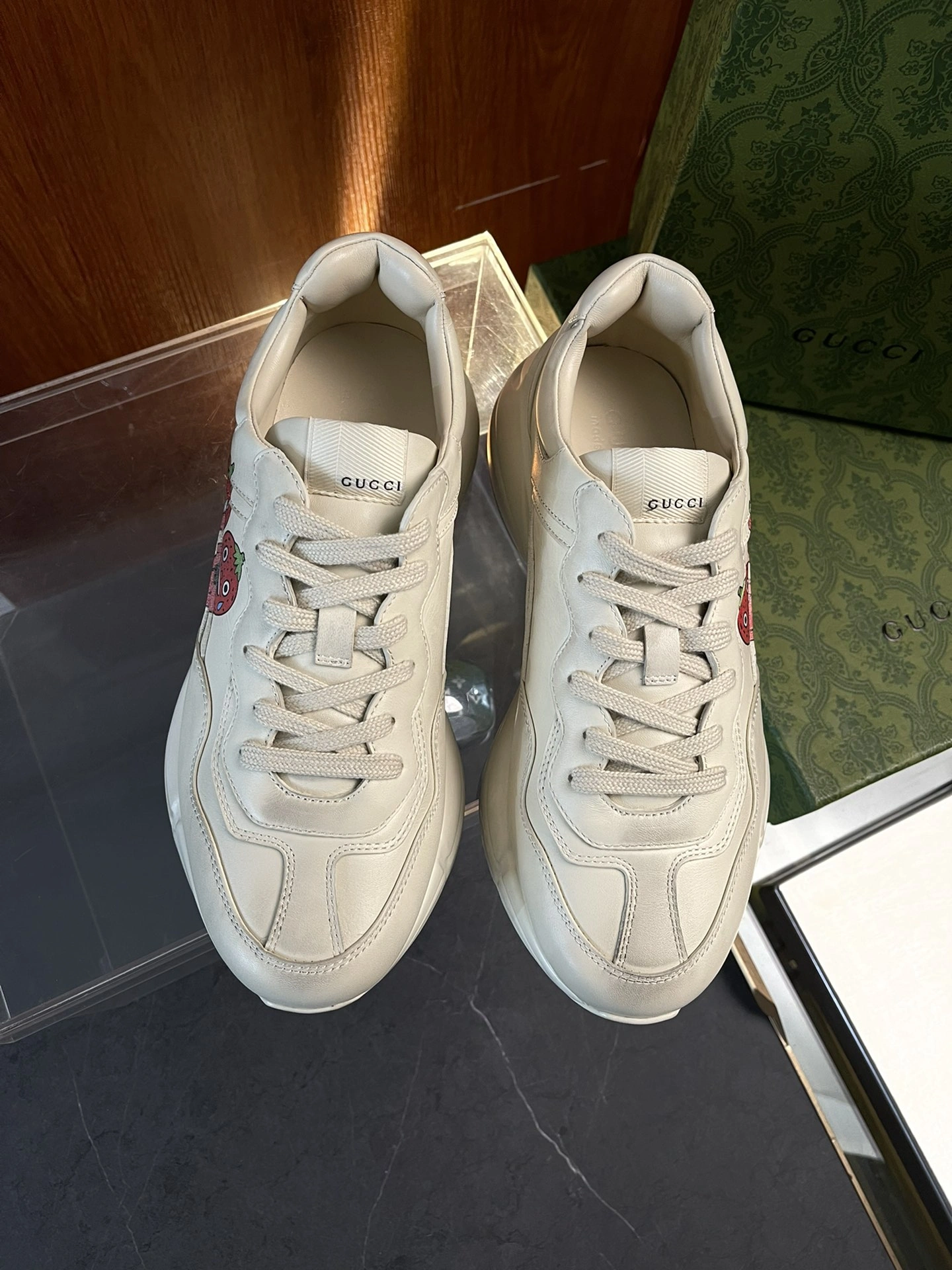 Men Women G*ucci Rhyton Top quality Sneaker RR230407- Flexible 3443