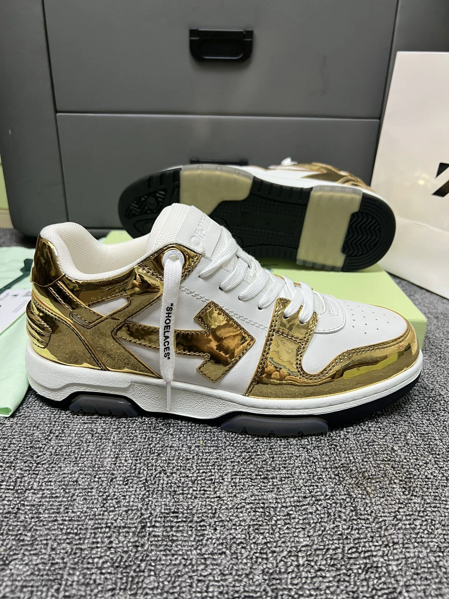 Contemporary Men Women O*ff W*hite Out Of Office Sneakers Low Tops CP 20230609- 5502