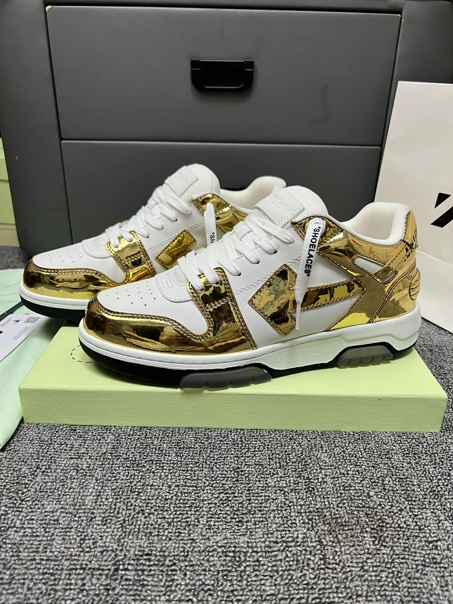 Contemporary Men Women O*ff W*hite Out Of Office Sneakers Low Tops CP 20230609- 5502