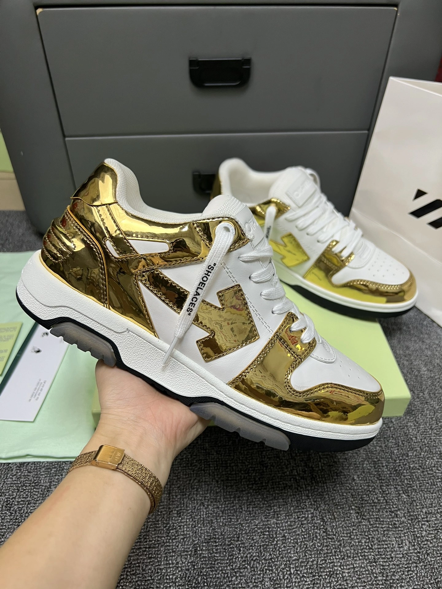 Contemporary Men Women O*ff W*hite Out Of Office Sneakers Low Tops CP 20230609- 5502