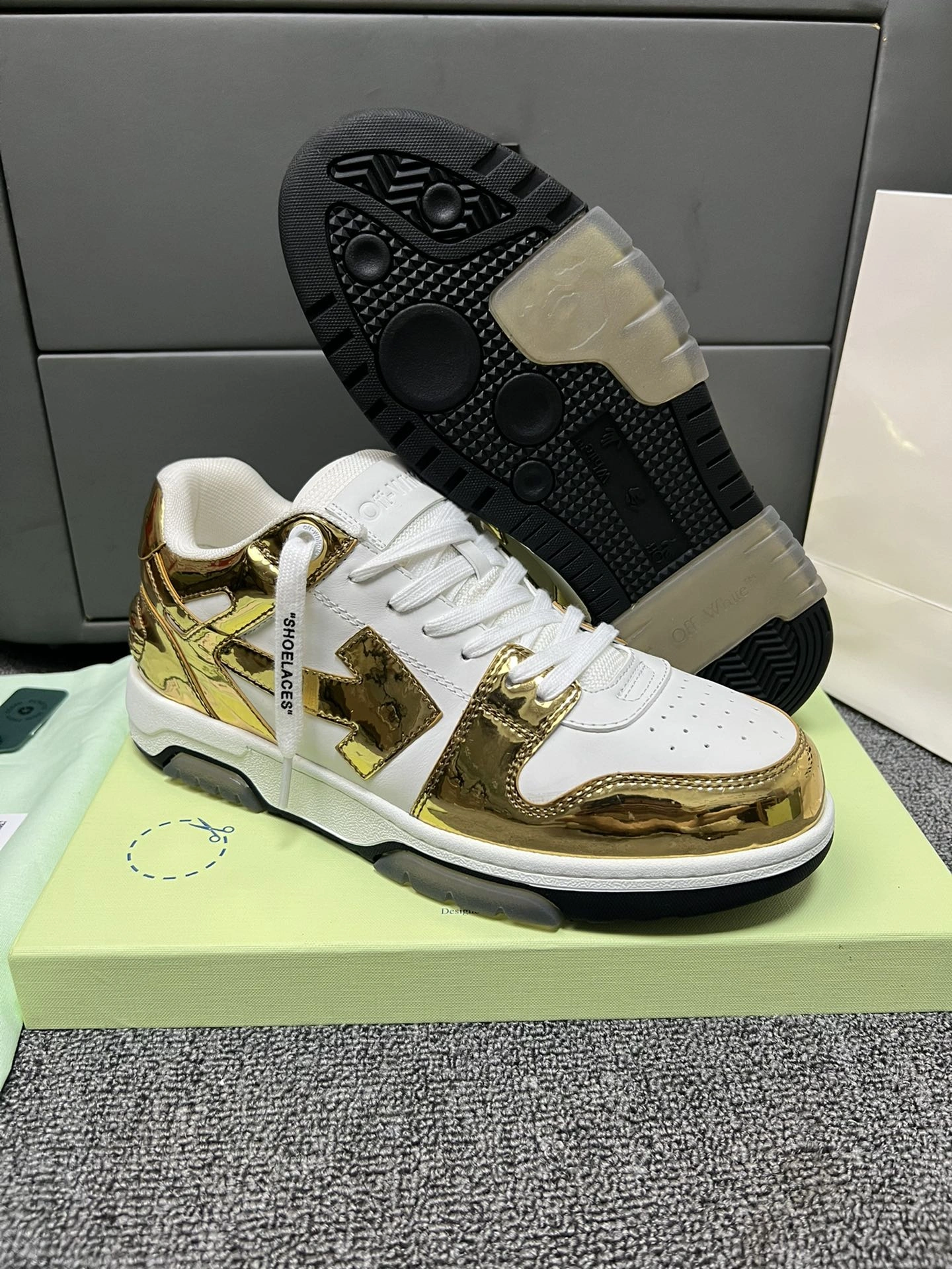 Contemporary Men Women O*ff W*hite Out Of Office Sneakers Low Tops CP 20230609- 5502