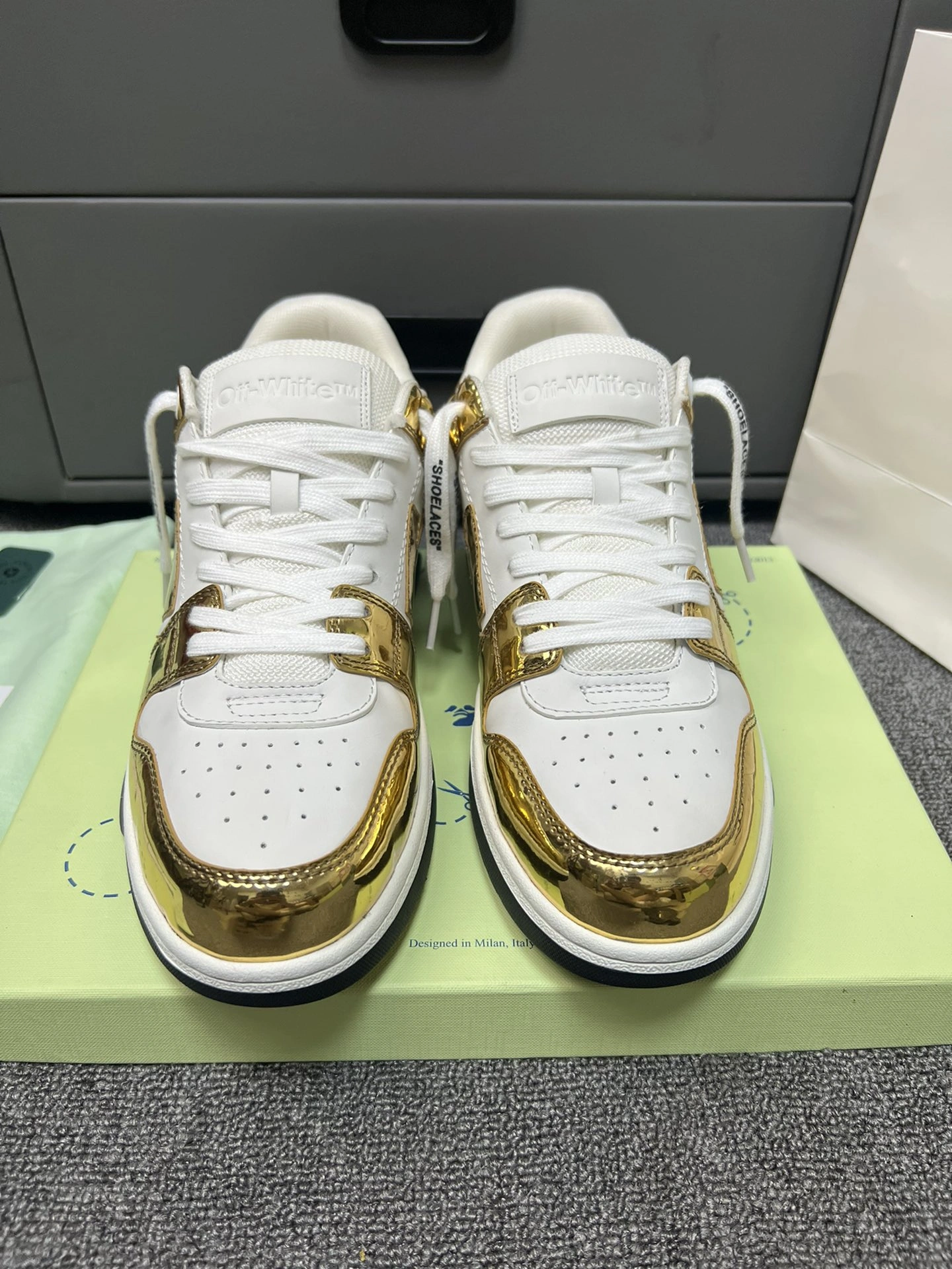 Contemporary Men Women O*ff W*hite Out Of Office Sneakers Low Tops CP 20230609- 5502