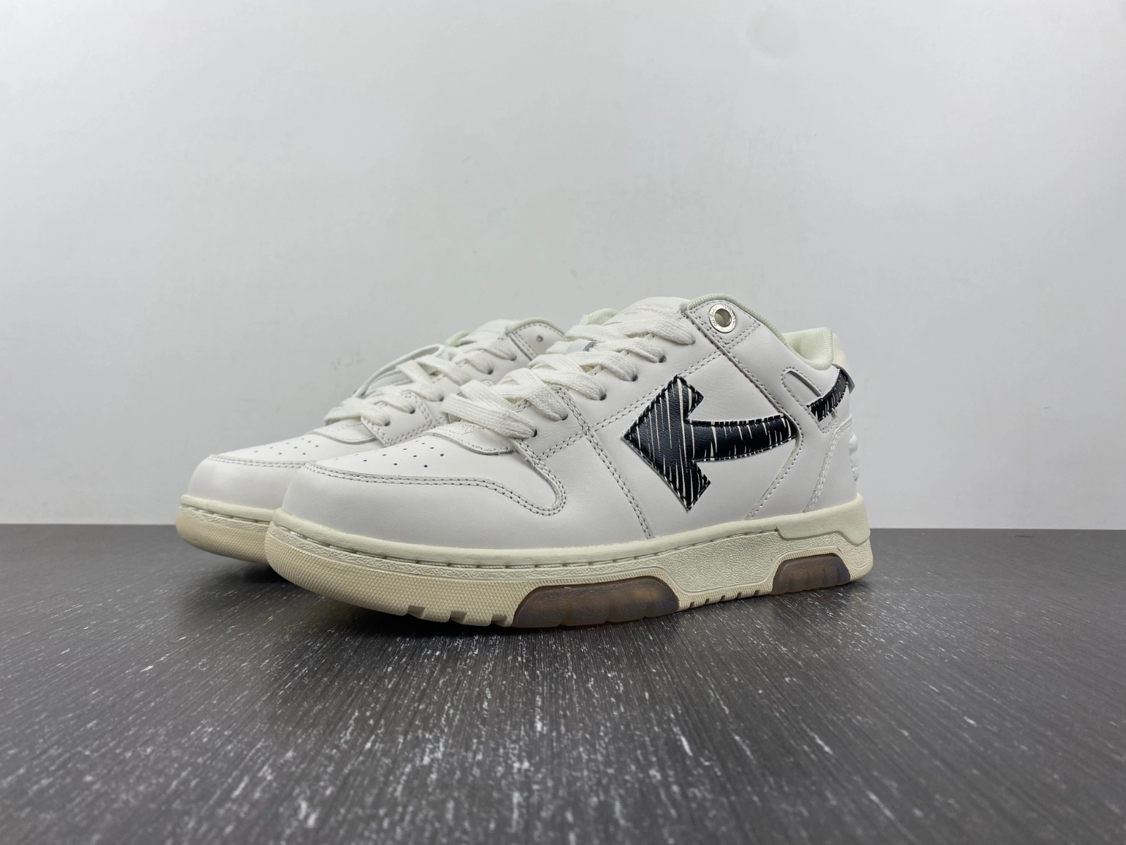 Men Women O*ff W*hite Out Of Office Sneakers Low Tops MK Neat 5475