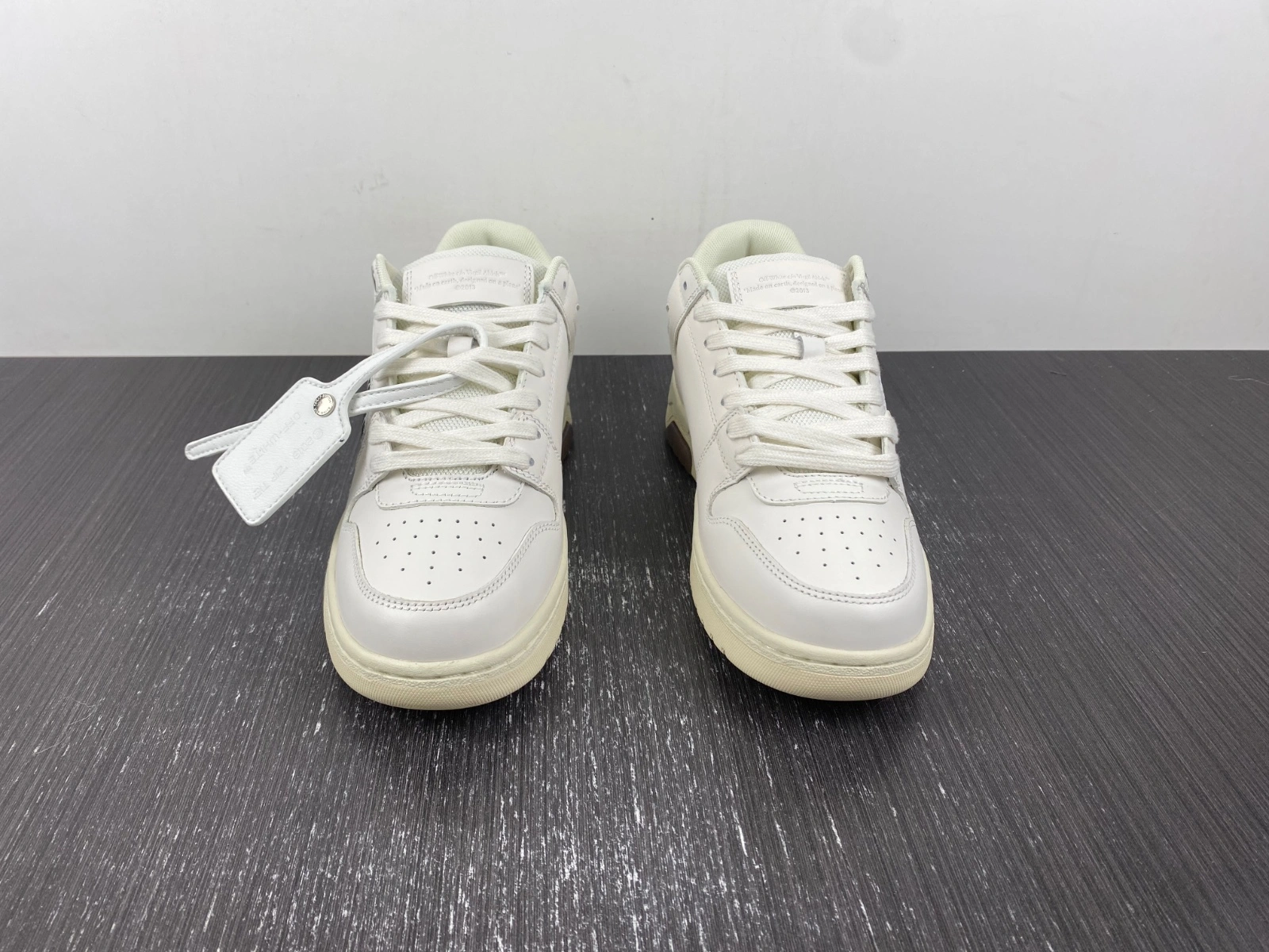 Men Women O*ff W*hite Out Of Office Sneakers Low Tops MK Neat 5475