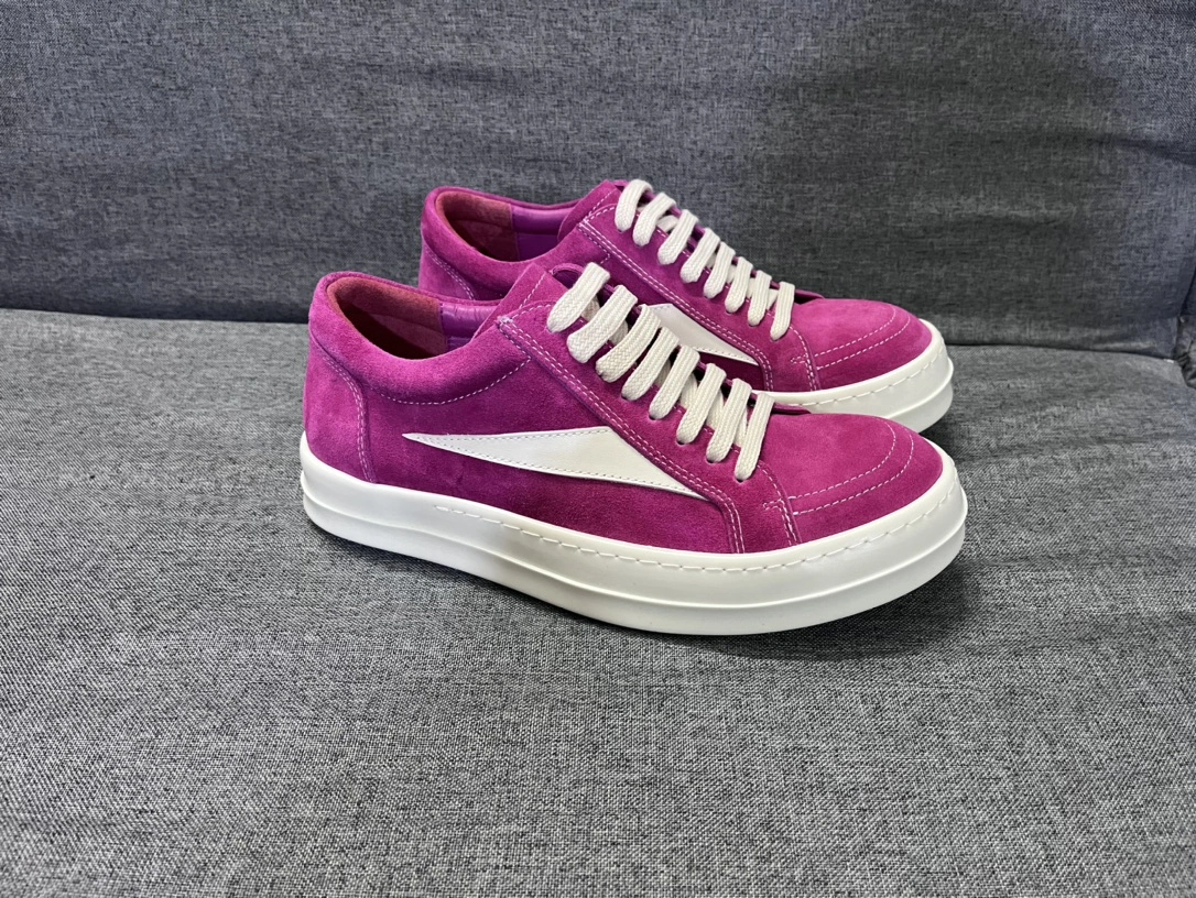 Original Men Women R*ick O*wens LOW Leather Top Sneaker CP 20230612- 5368