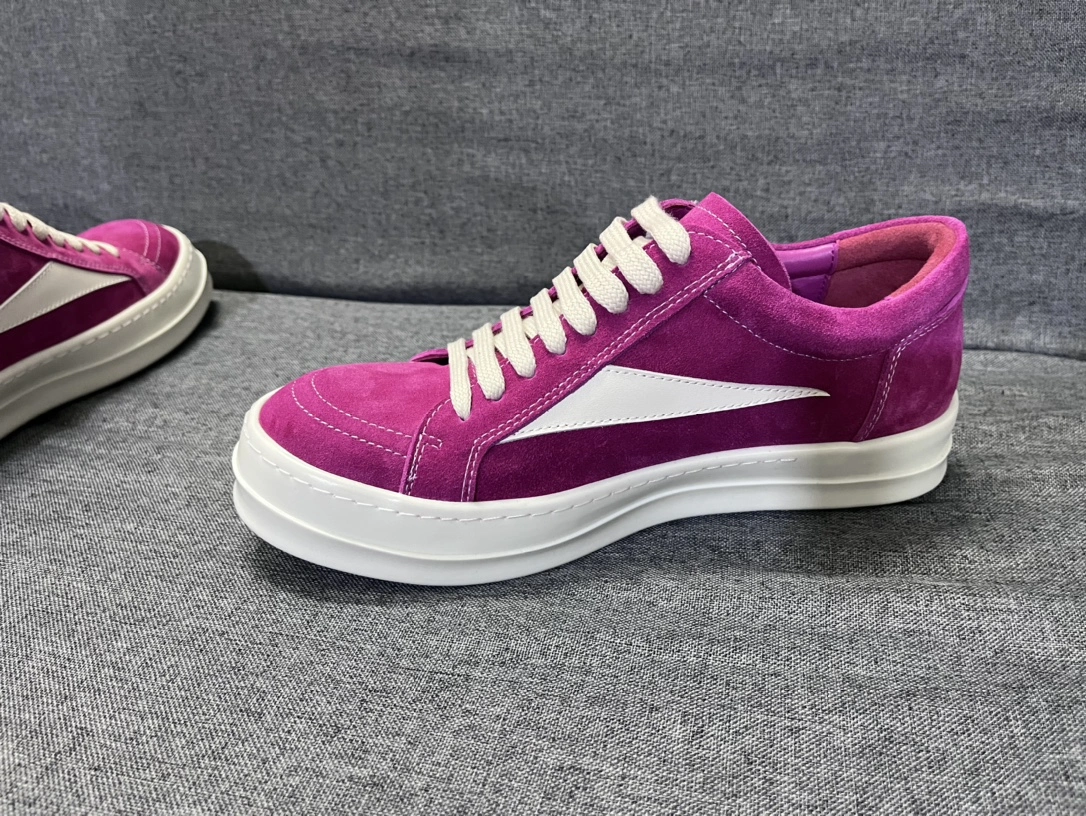 Original Men Women R*ick O*wens LOW Leather Top Sneaker CP 20230612- 5368