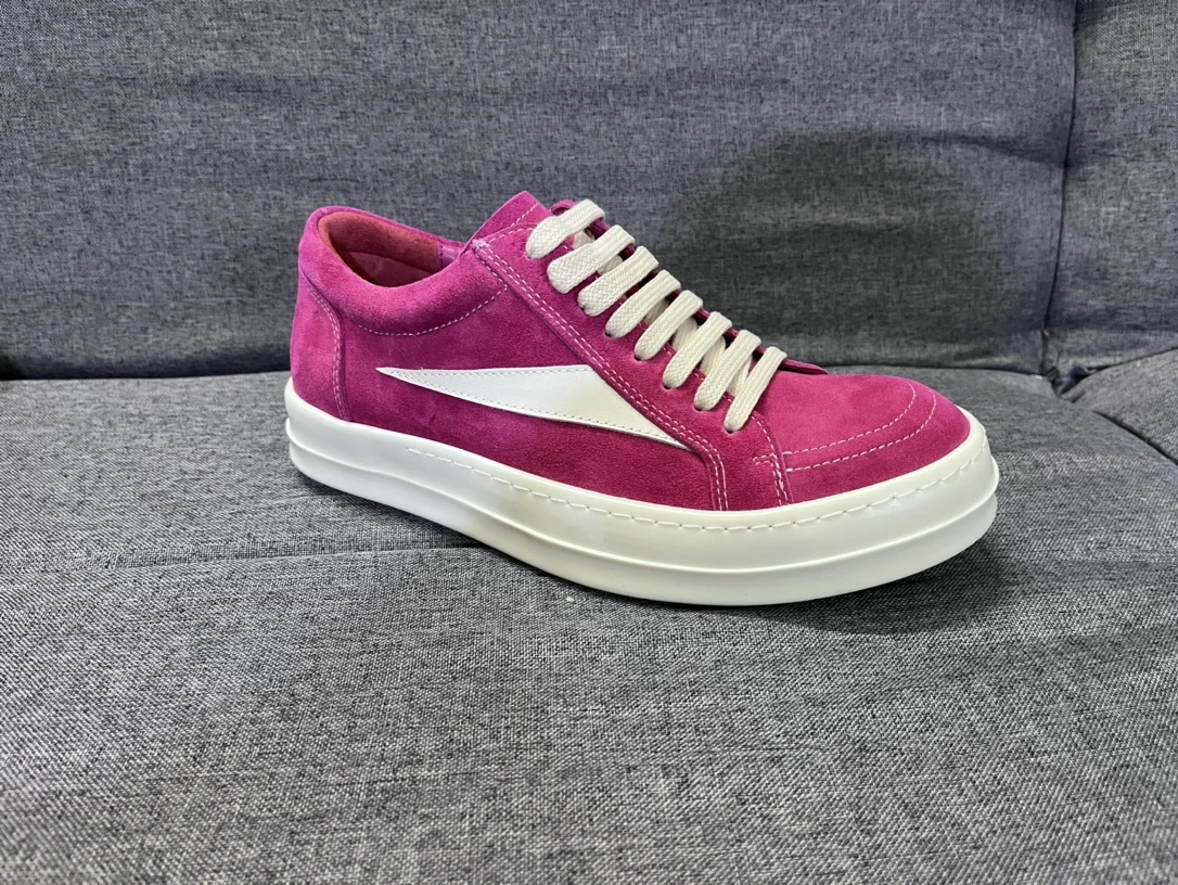 Original Men Women R*ick O*wens LOW Leather Top Sneaker CP 20230612- 5368