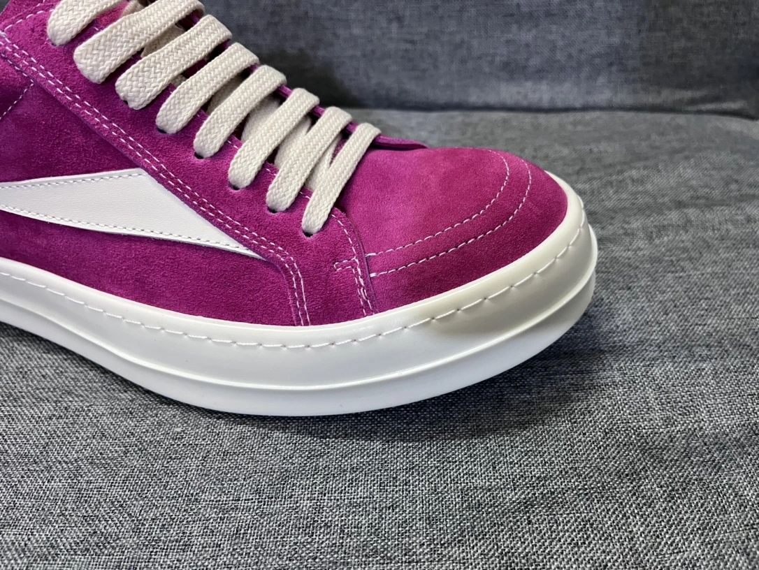 Original Men Women R*ick O*wens LOW Leather Top Sneaker CP 20230612- 5368