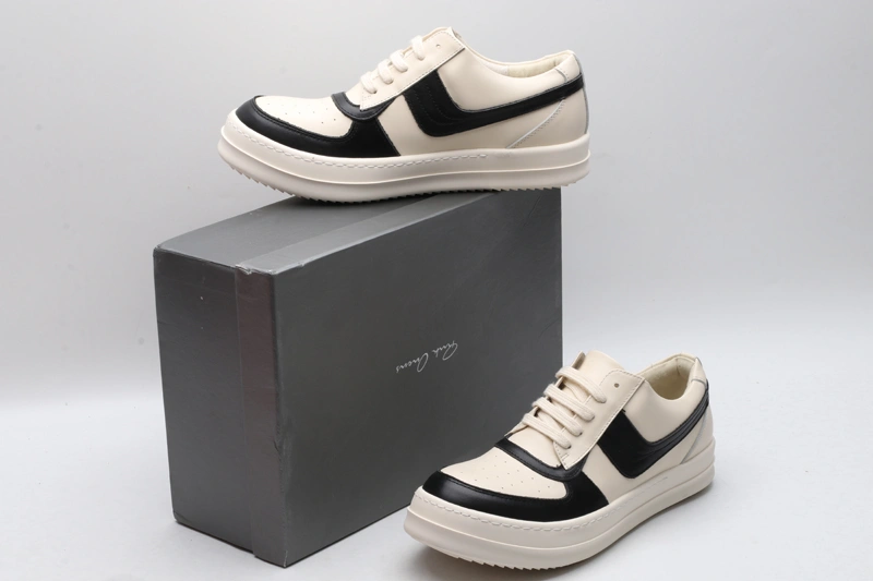 Men Women R*ick O*wens LOW Leather Top Sneaker KK221230- EasyCare 5392