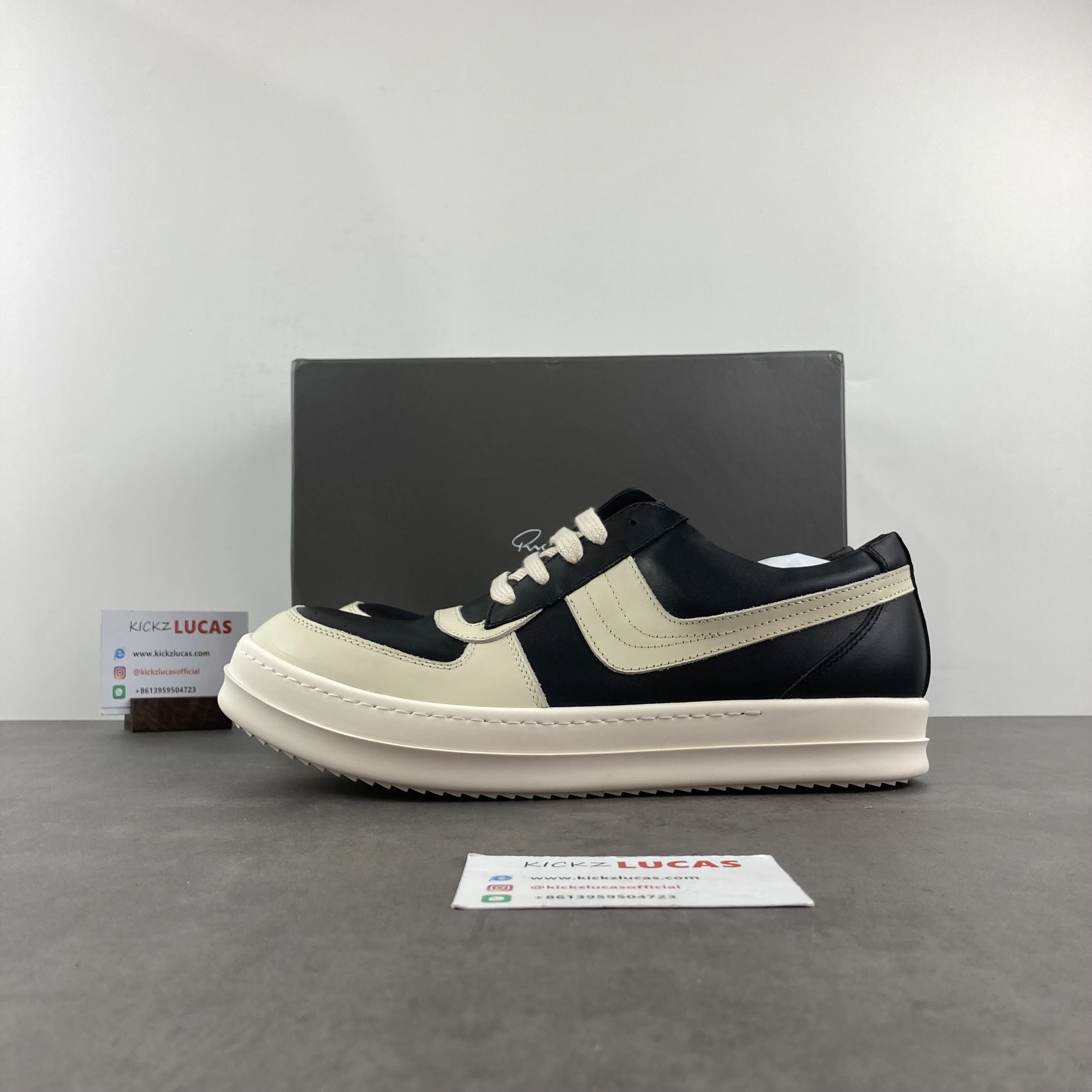 Men Women R*ick O*wens LOW Leather Top Sneaker KK221230- Unisex 5389