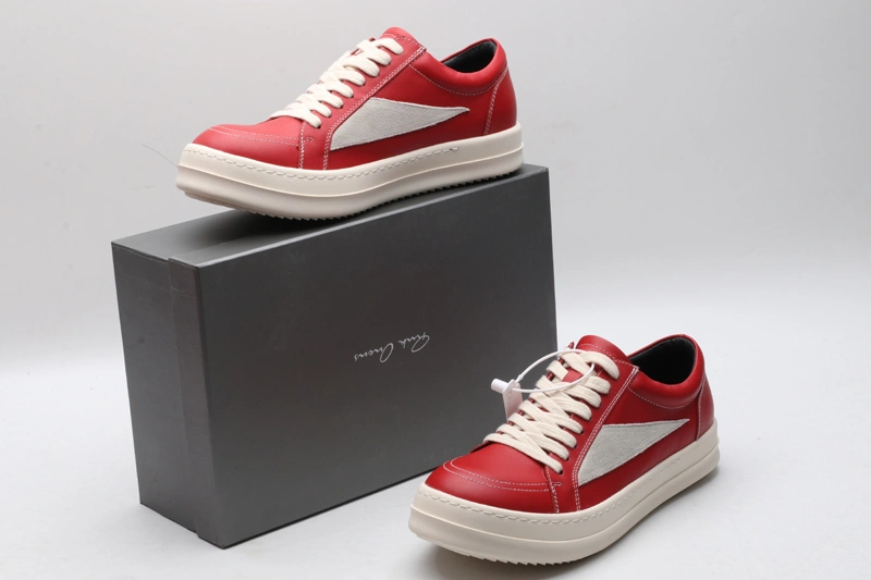 Resilient Men Women R*ick O*wens LOW Leather Top Sneaker KK221230- 5397
