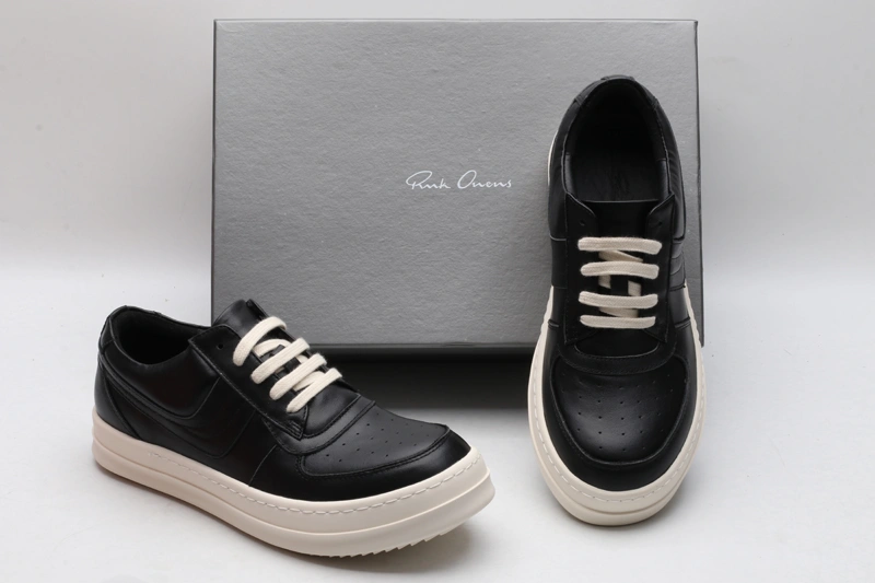 Men Women R*ick O*wens LOW Leather Top Sneaker KK221230- Resilient 5394