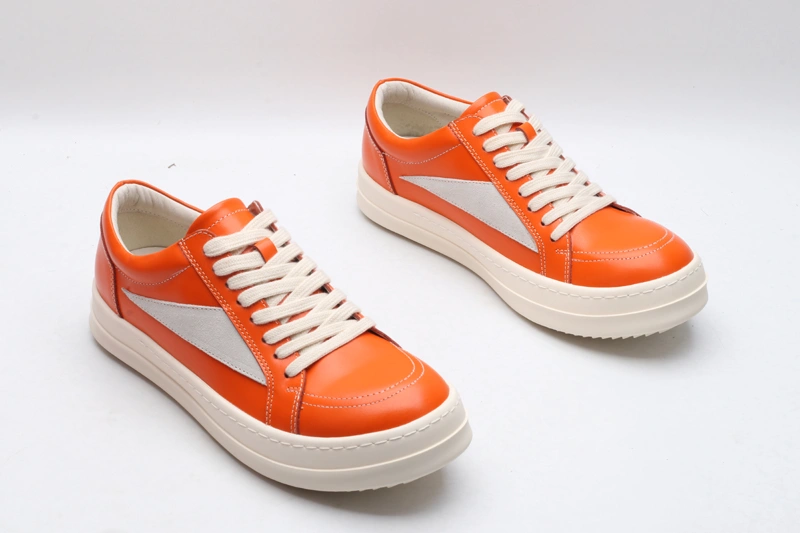 Unique Men Women R*ick O*wens LOW Leather Top Sneaker KK221230- 5393
