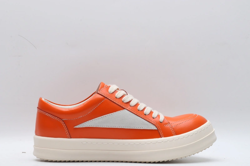 Unique Men Women R*ick O*wens LOW Leather Top Sneaker KK221230- 5393