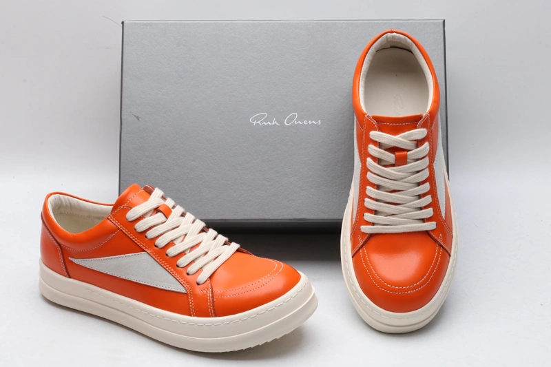Unique Men Women R*ick O*wens LOW Leather Top Sneaker KK221230- 5393