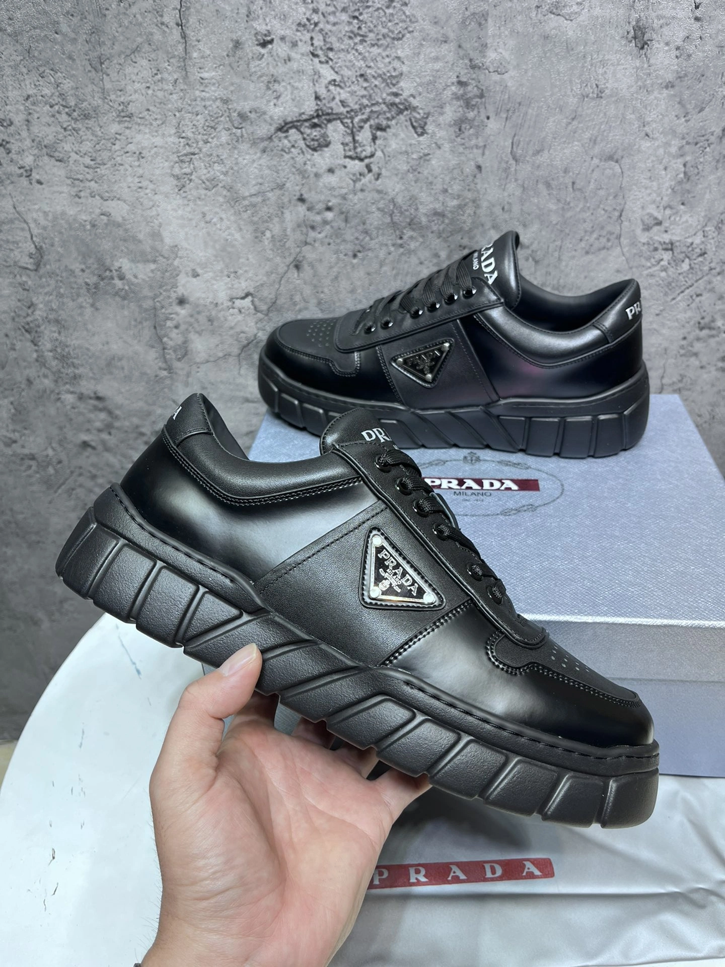Reliable Mens P*rada Top Sneakers CP230310- 6563