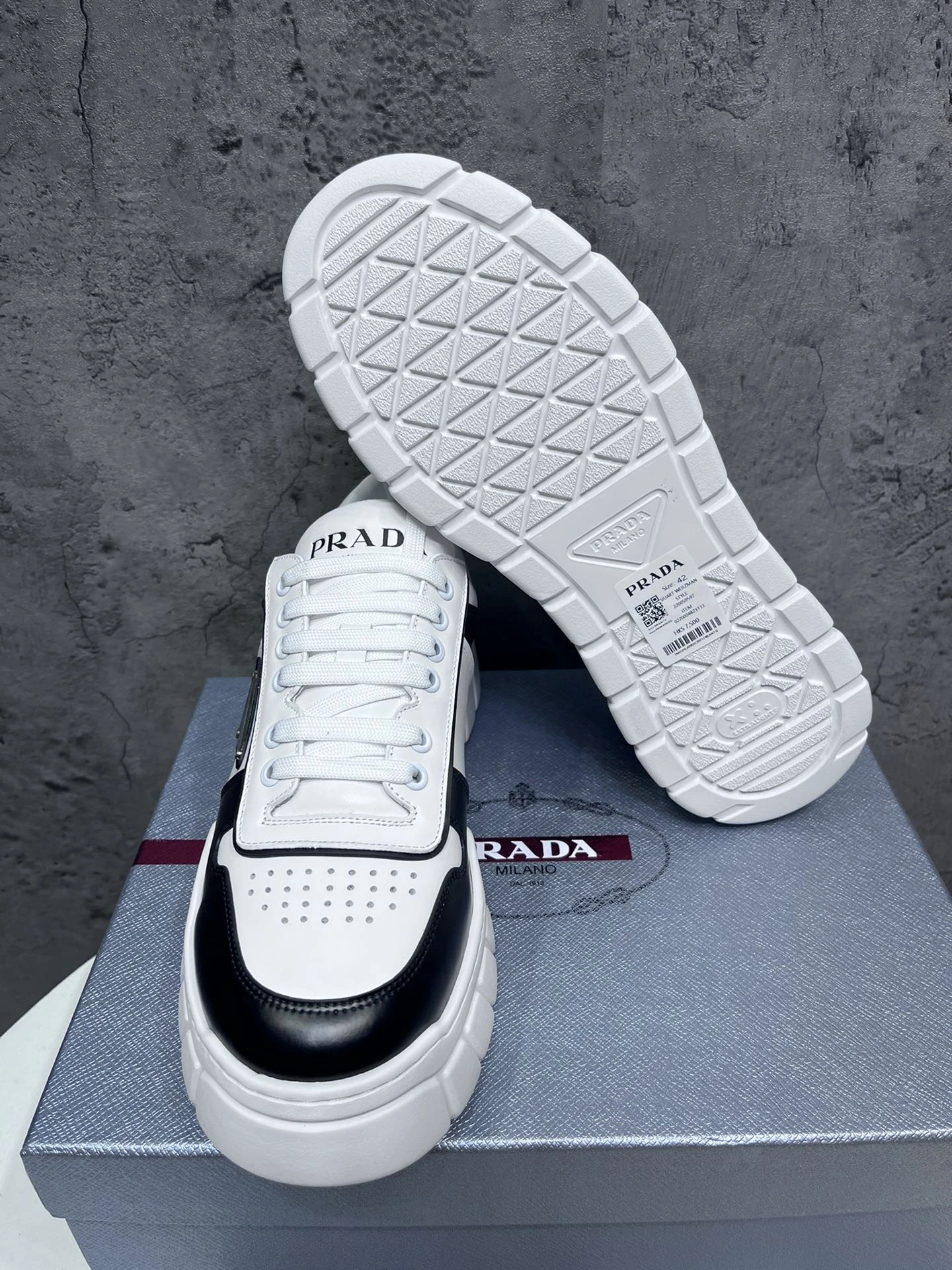 Mens P*rada Top Sneakers CP230310- Stretchable 6562