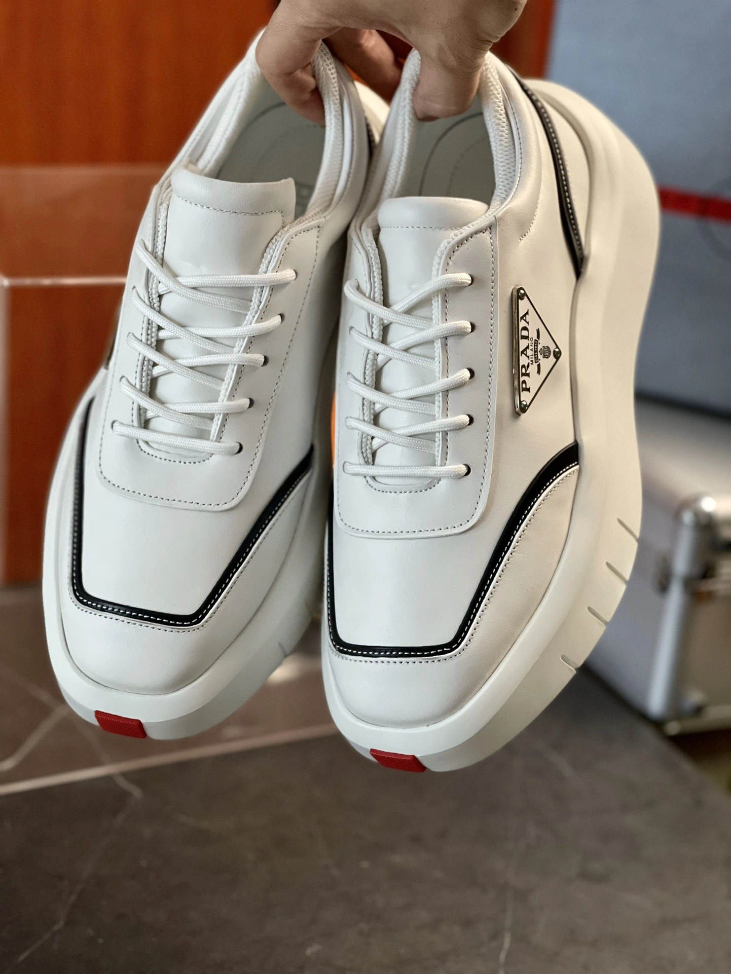 Comfortable Mens P*rada Top Sneakers RR230423-JJ 6551