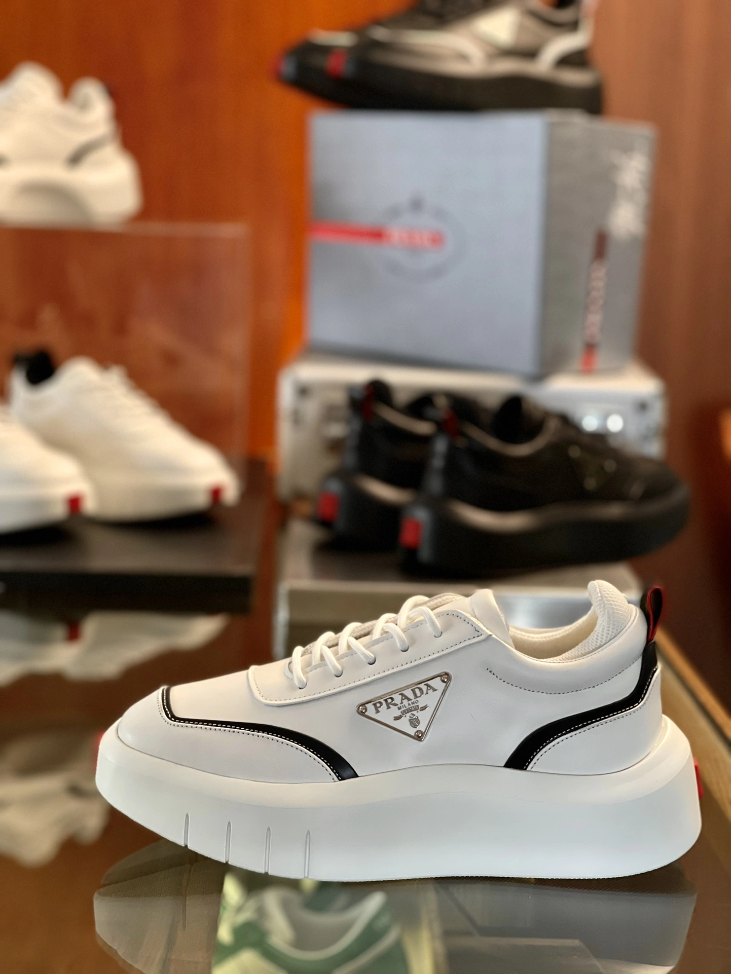 Comfortable Mens P*rada Top Sneakers RR230423-JJ 6551