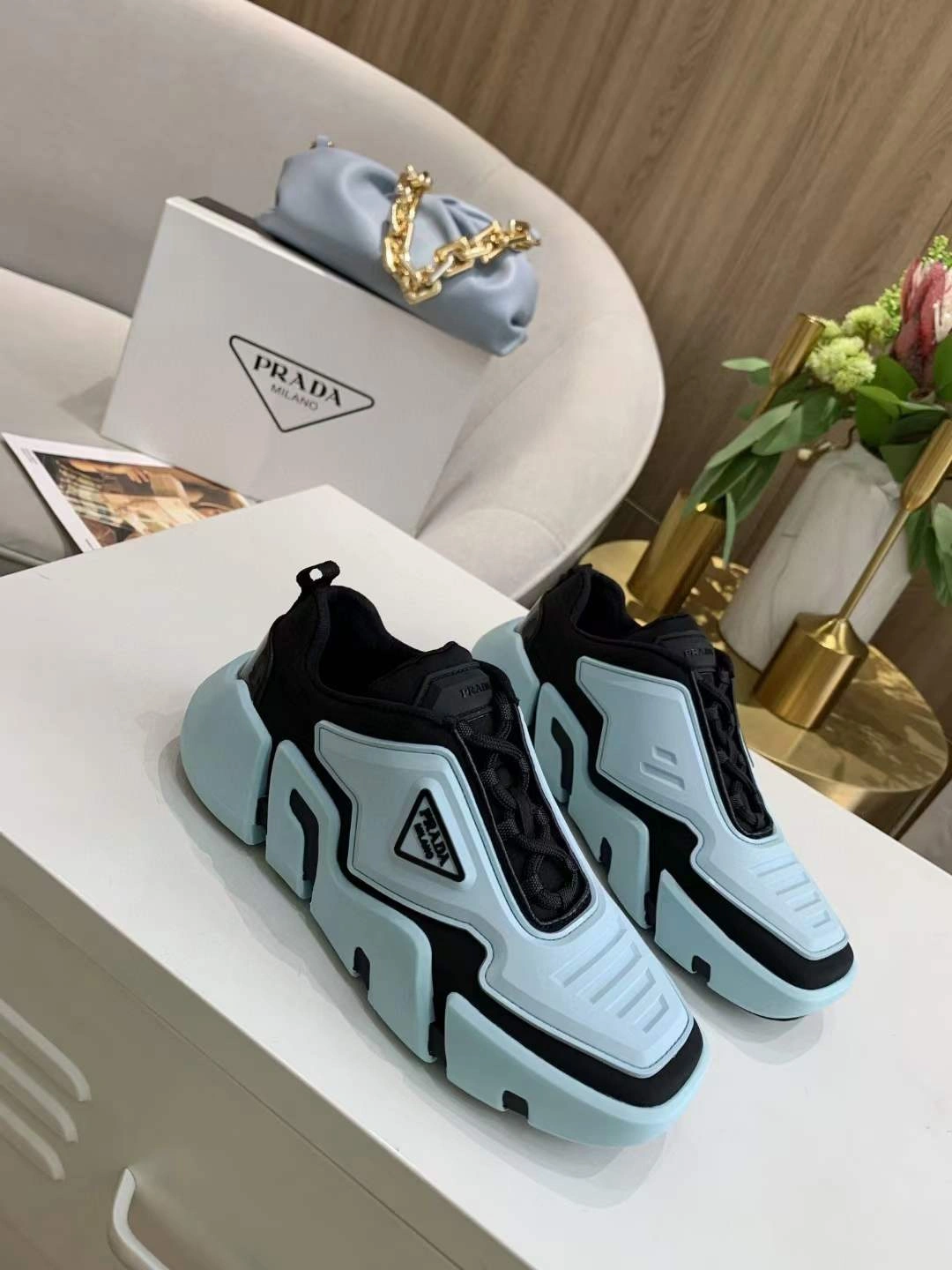 Premium Mens Women P*rada Top Sneakers 6584